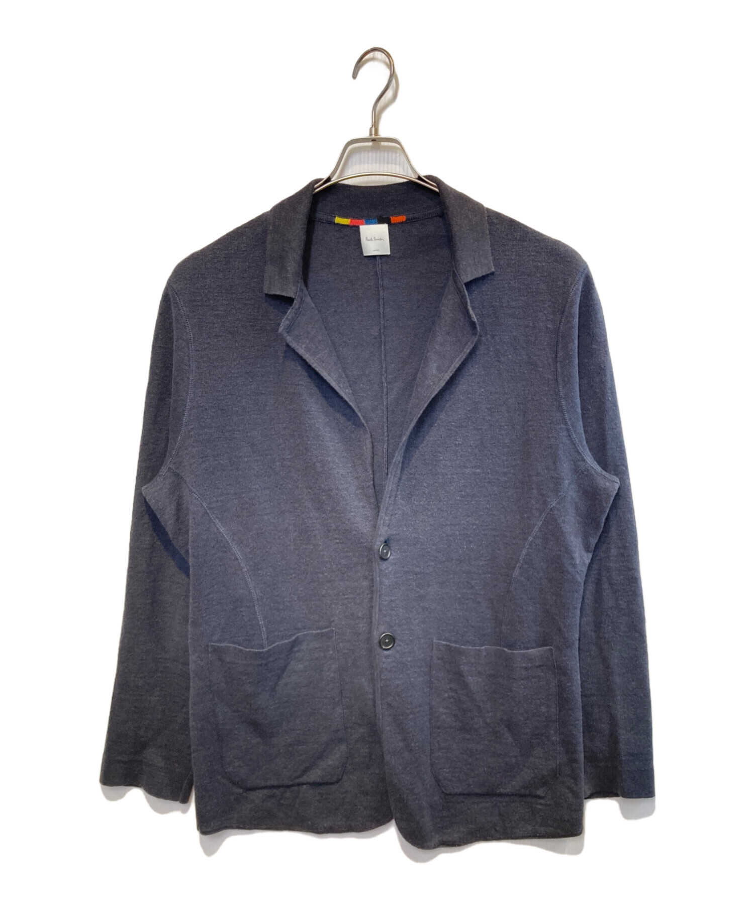 Paul Smith ポールスミス ミックスニット テーラードジャケット グレー 中古・古着通販】PAUL SMITH (ポールスミス) ニットジャケット グレー