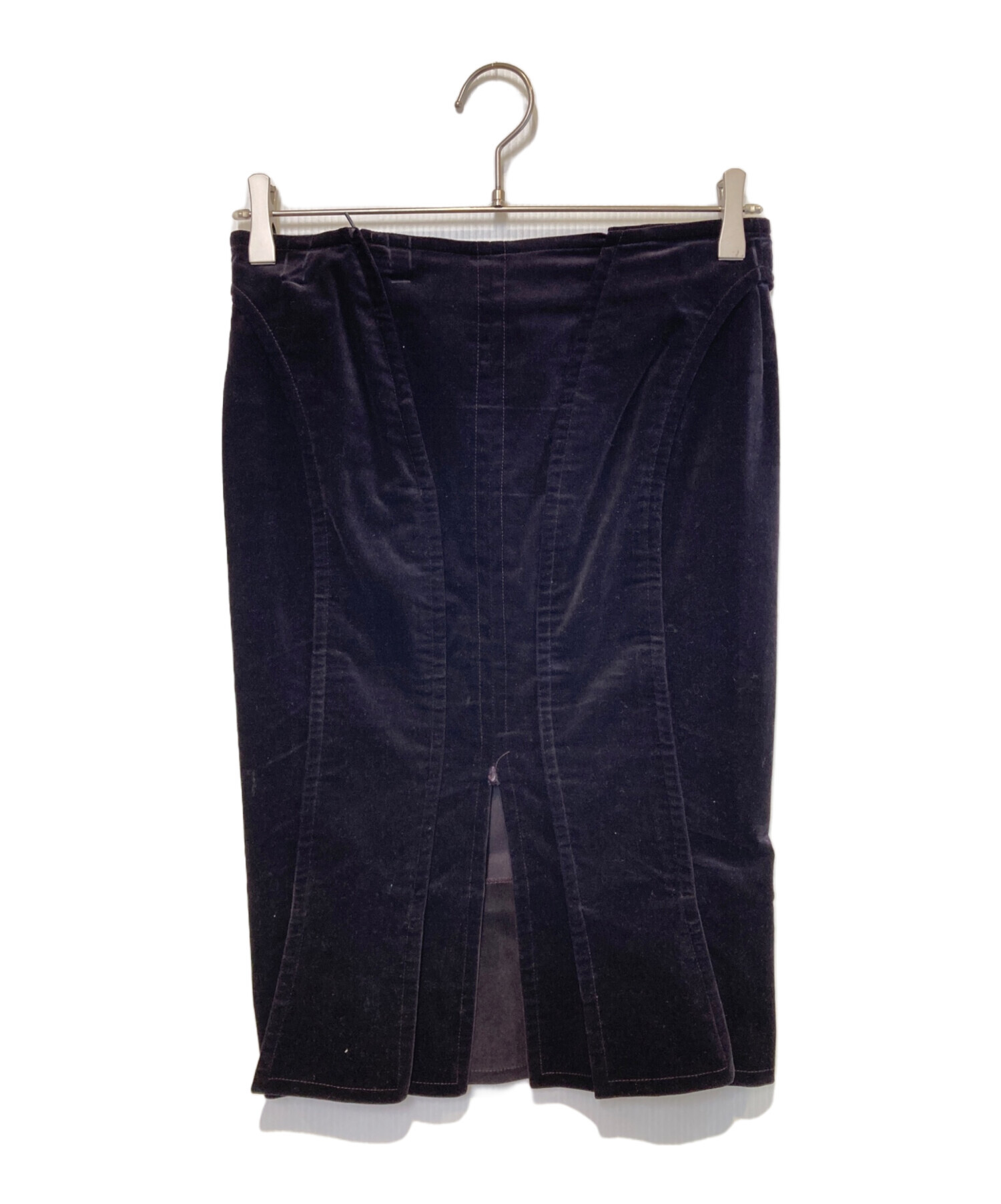 中古・古着通販】GUCCI (グッチ) ベルベットタイトスカート ブラック 