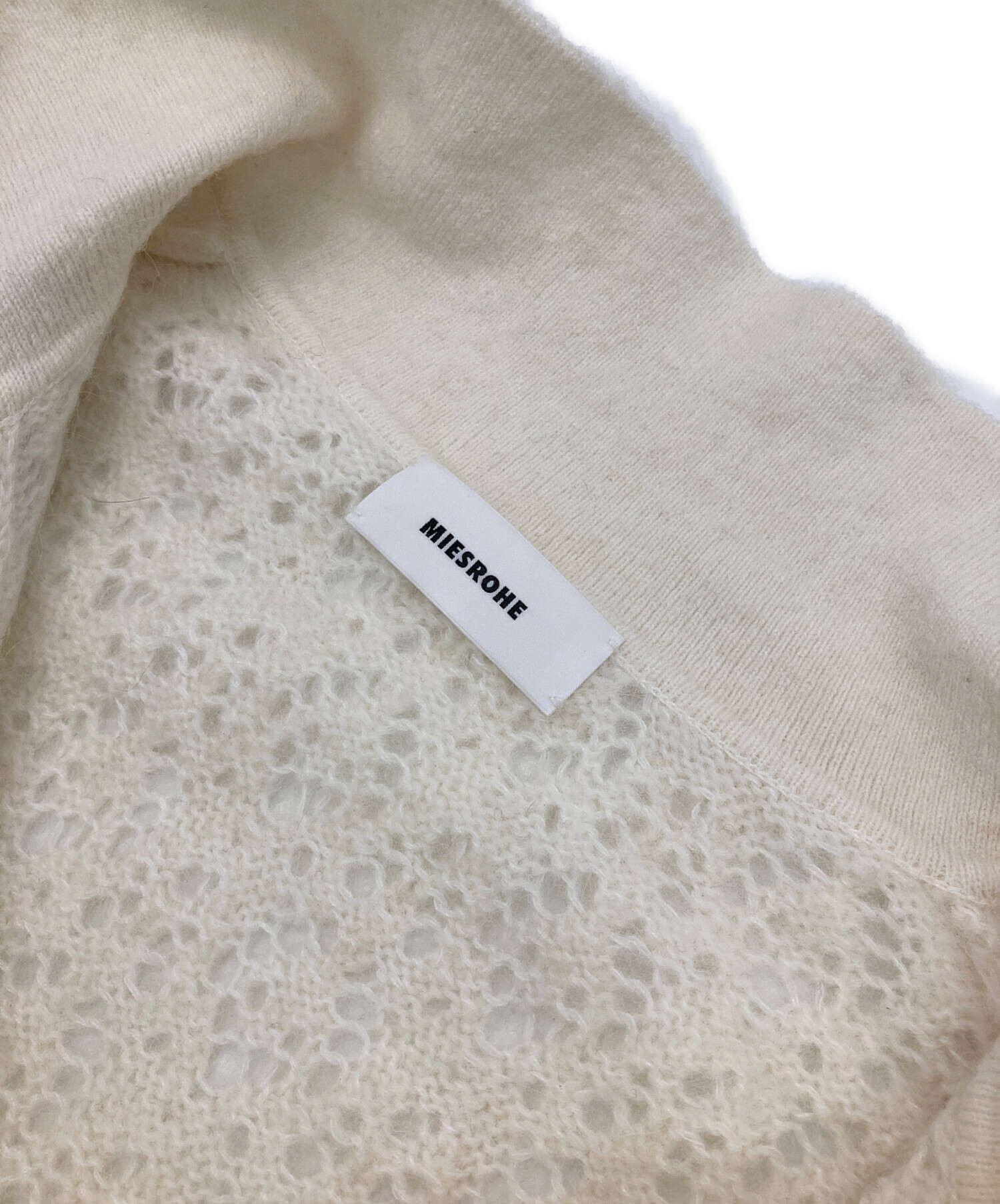 中古・古着通販】MIESROHE (ミースロエ) アルパカ混シャツニットカーデ