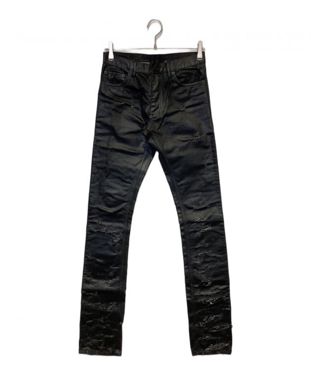 Dior  デストロイデニム　オマージュ　コーティングデニムパンツ28 中古・古着通販】DIOR HOMME (ディオール オム) デストロイ