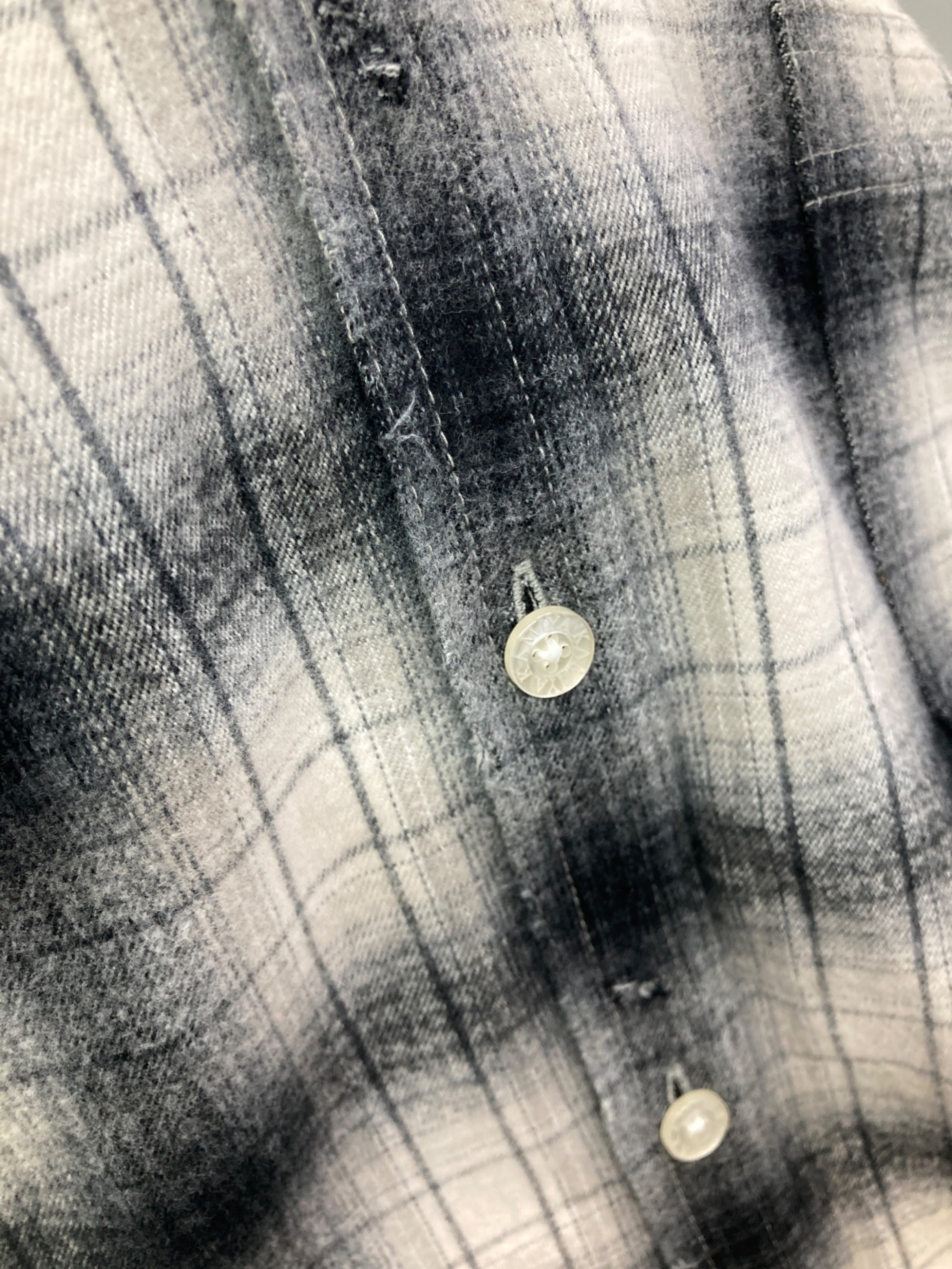 中古・古着通販】KAMIYA (カミヤ) Distressed Hooded Check Shirts 