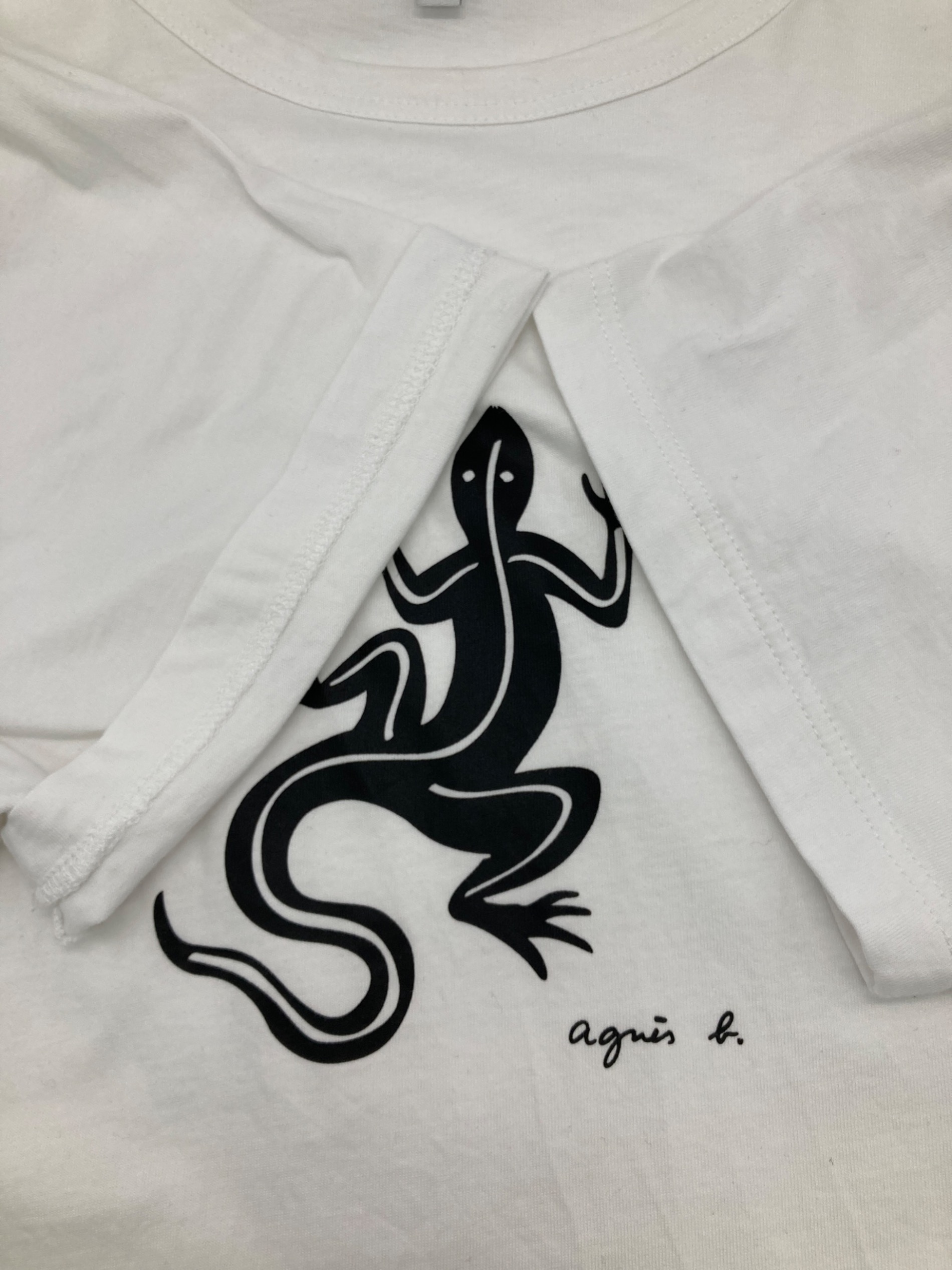 ヴィンテージ　中古　インテリア　アニエスベー　オブジェ　ロゴ　モノトーン　雑貨 中古・古着通販】agnes b homme (アニエスベーオム) プリントTシャツ