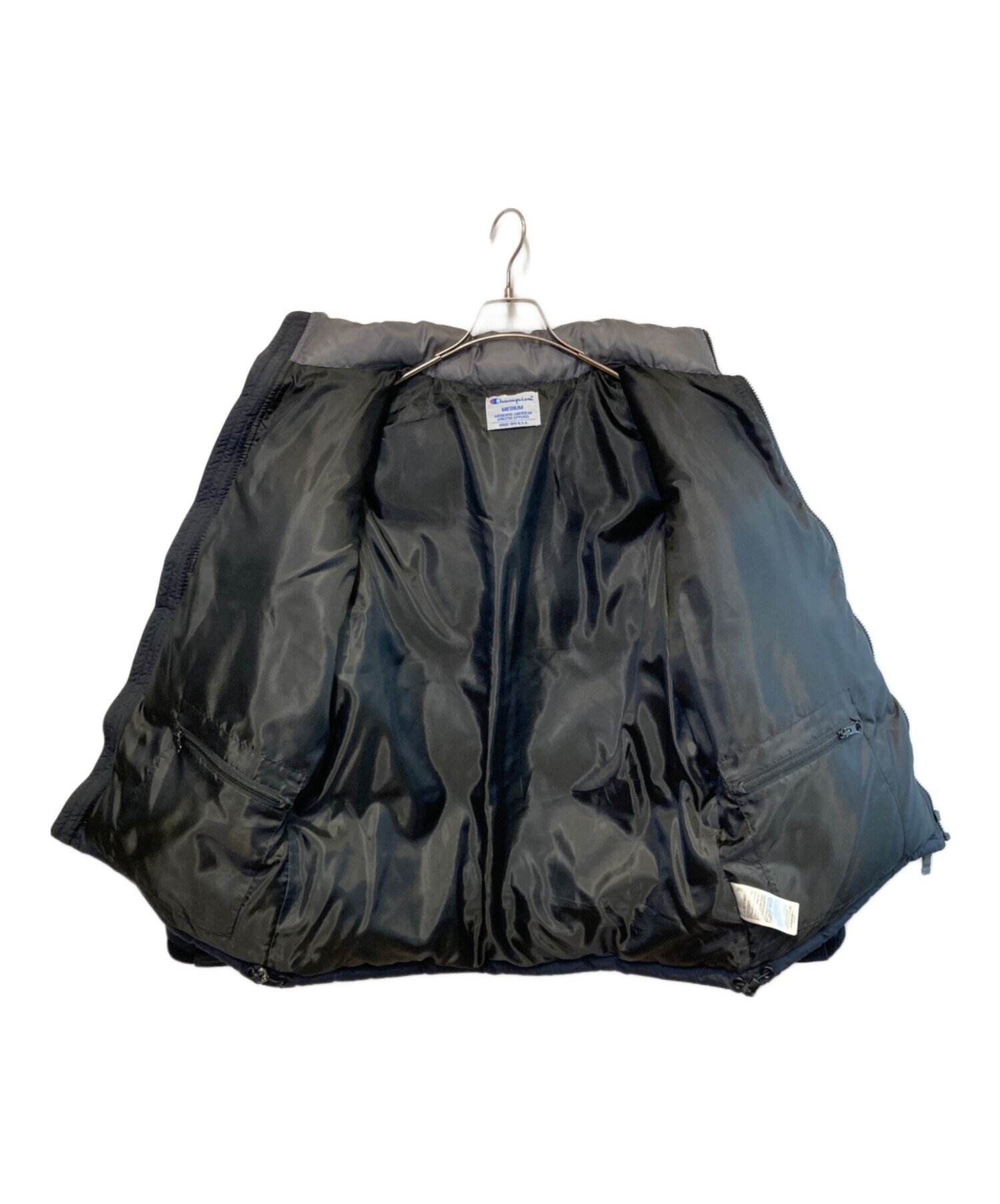 中古・古着通販】Champion (チャンピオン) ダウンジャケット ブラック 