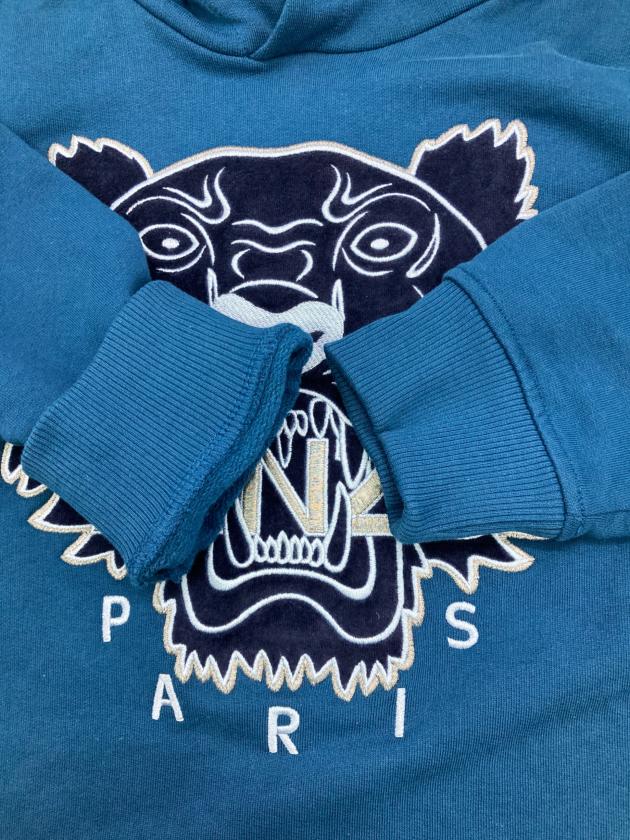 取引出品 中古・古着通販】KENZO (ケンゾー) Metallic Logo Tiger Hoodie ブルー