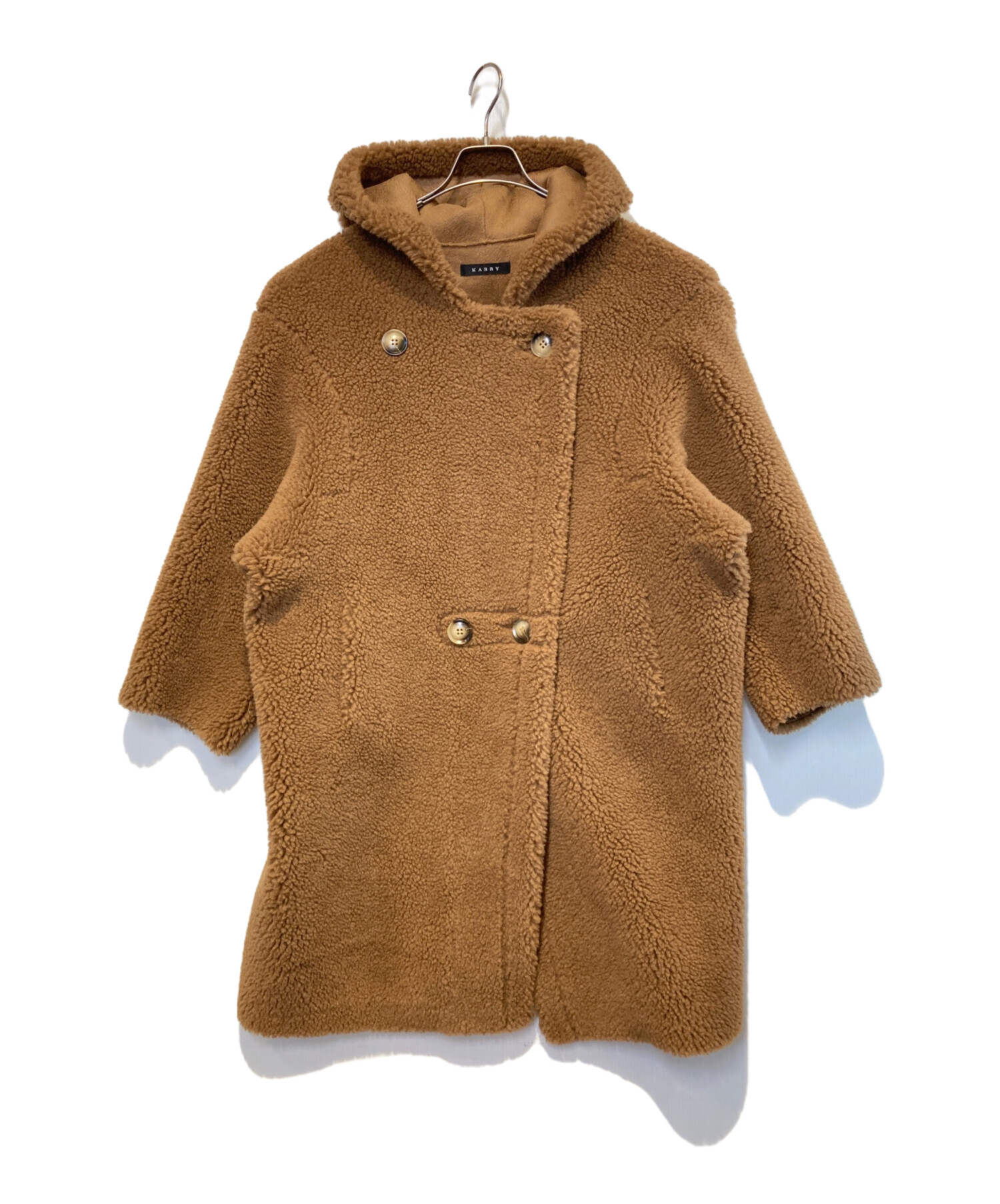 中古・古着通販】KARRY (キャリー) long boa coat ブラウン サイズ