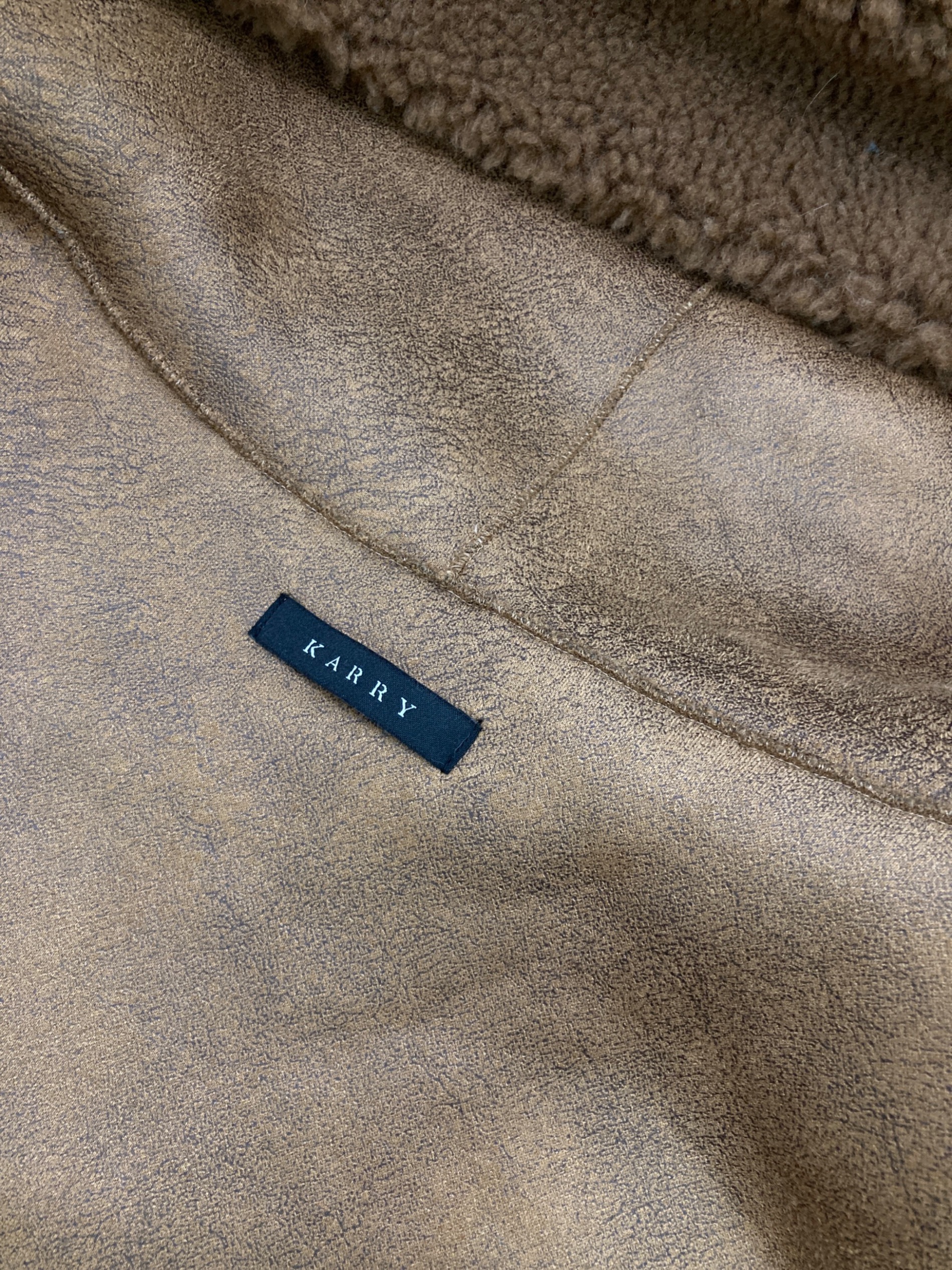 中古・古着通販】KARRY (キャリー) long boa coat ブラウン サイズ
