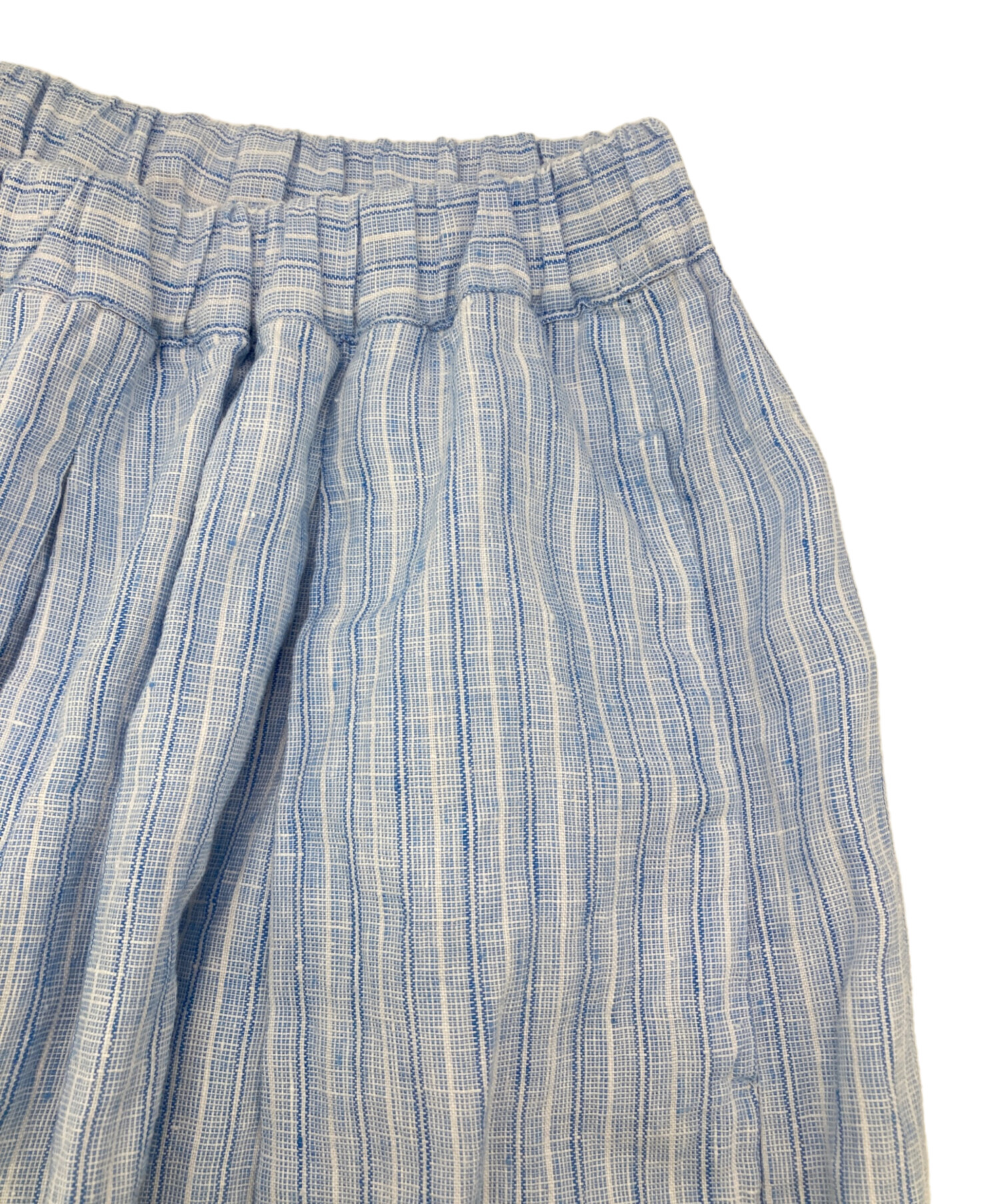 中古・古着通販】KAGURE (カグレ) リネンストライプスカート ブルー