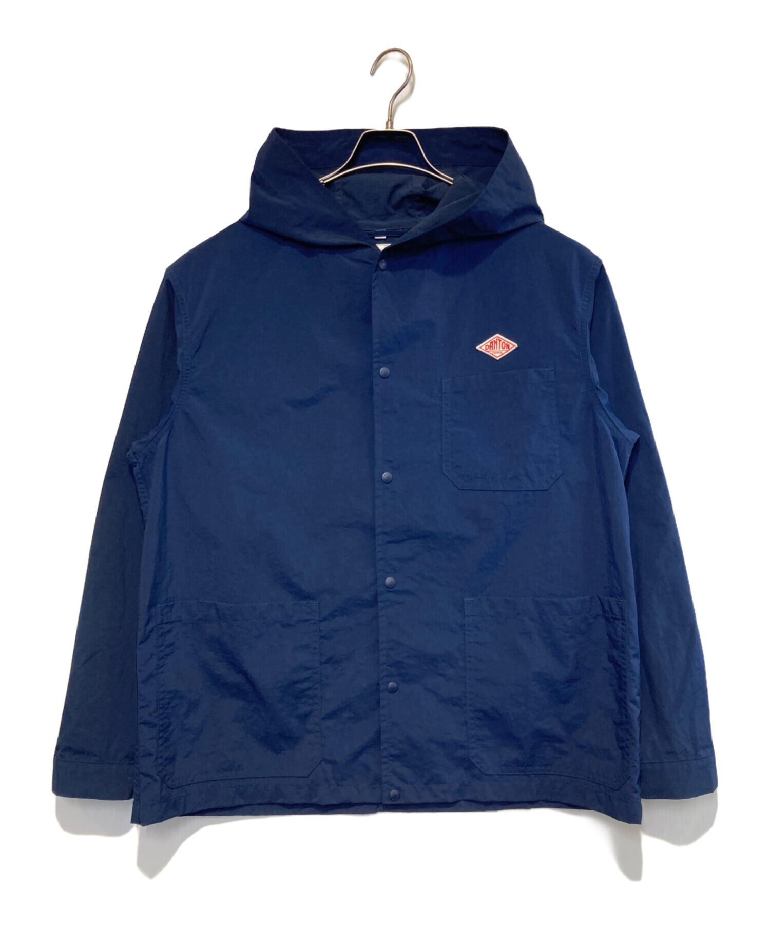 ダントン　ジャケット　ネイビー　M 中古・古着通販】DANTON (ダントン) フードナイロンジャケット