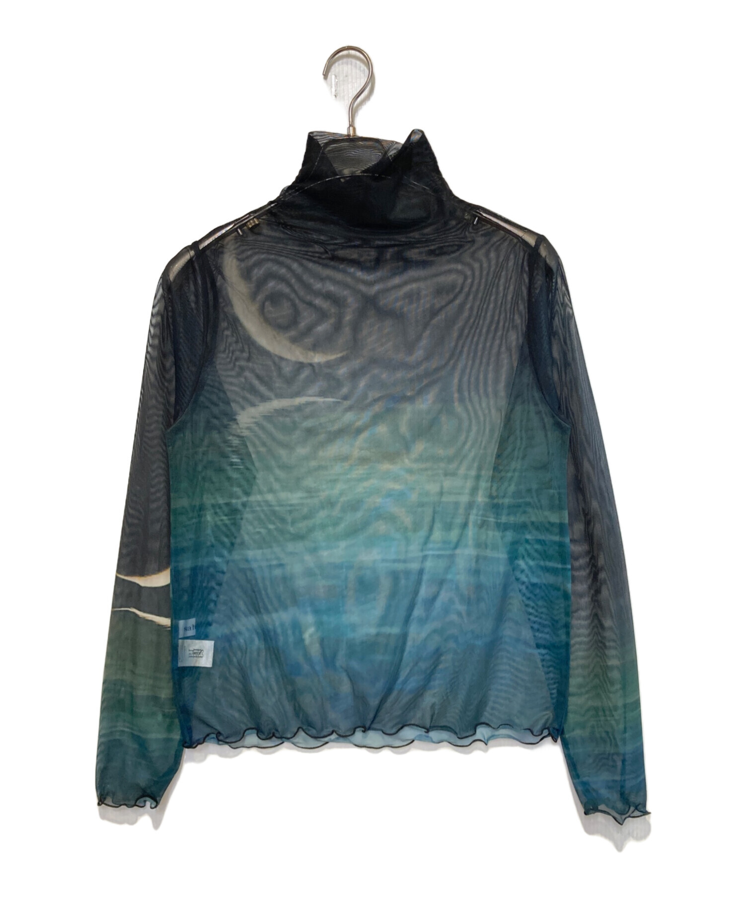 中古・古着通販】sahara (サハラ) High Neck Sheer Top グリーン