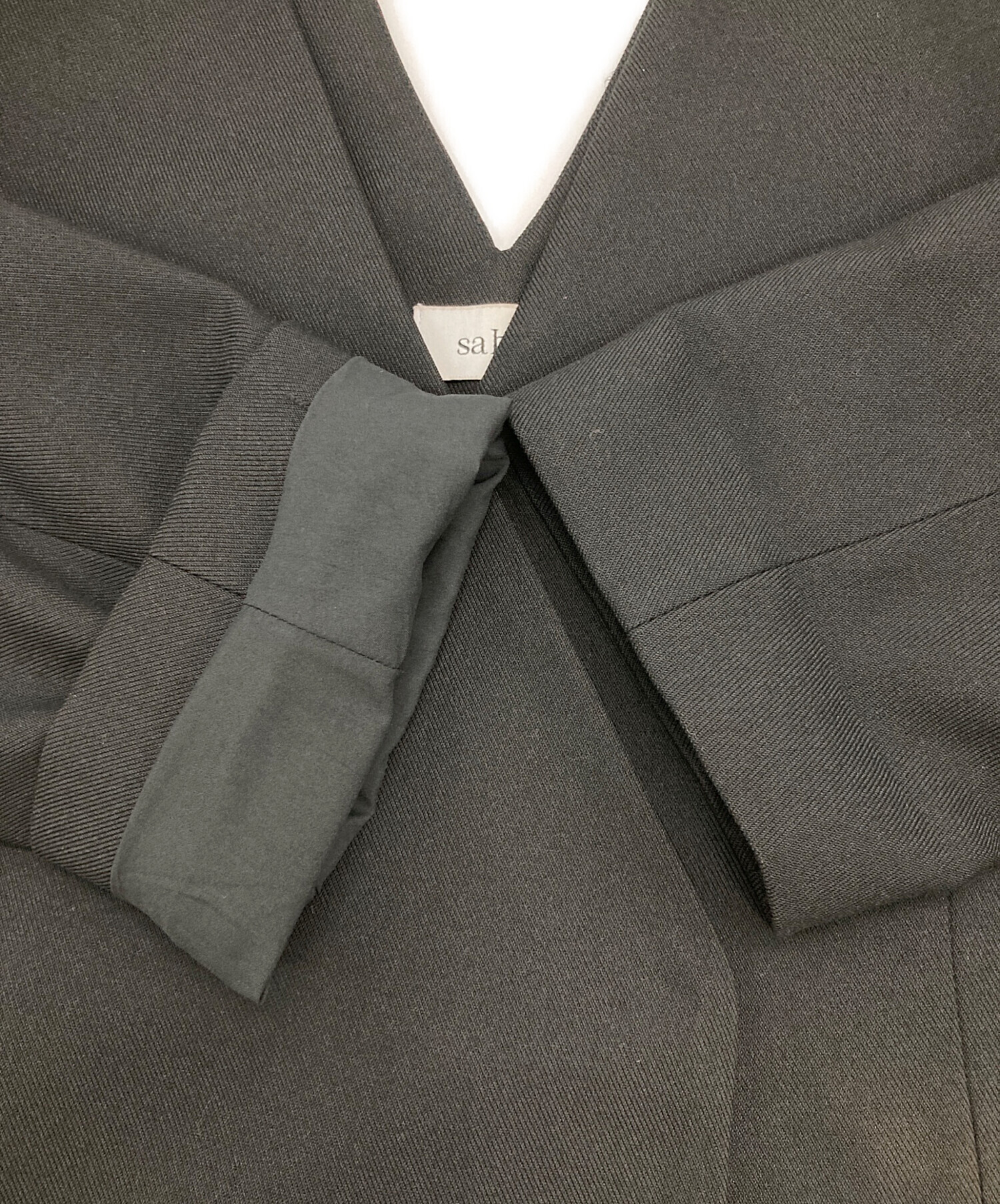【sahara】Collarless Over Jacket 中古・古着通販】sahara (サハラ) Collarless Over Jacket ブラック