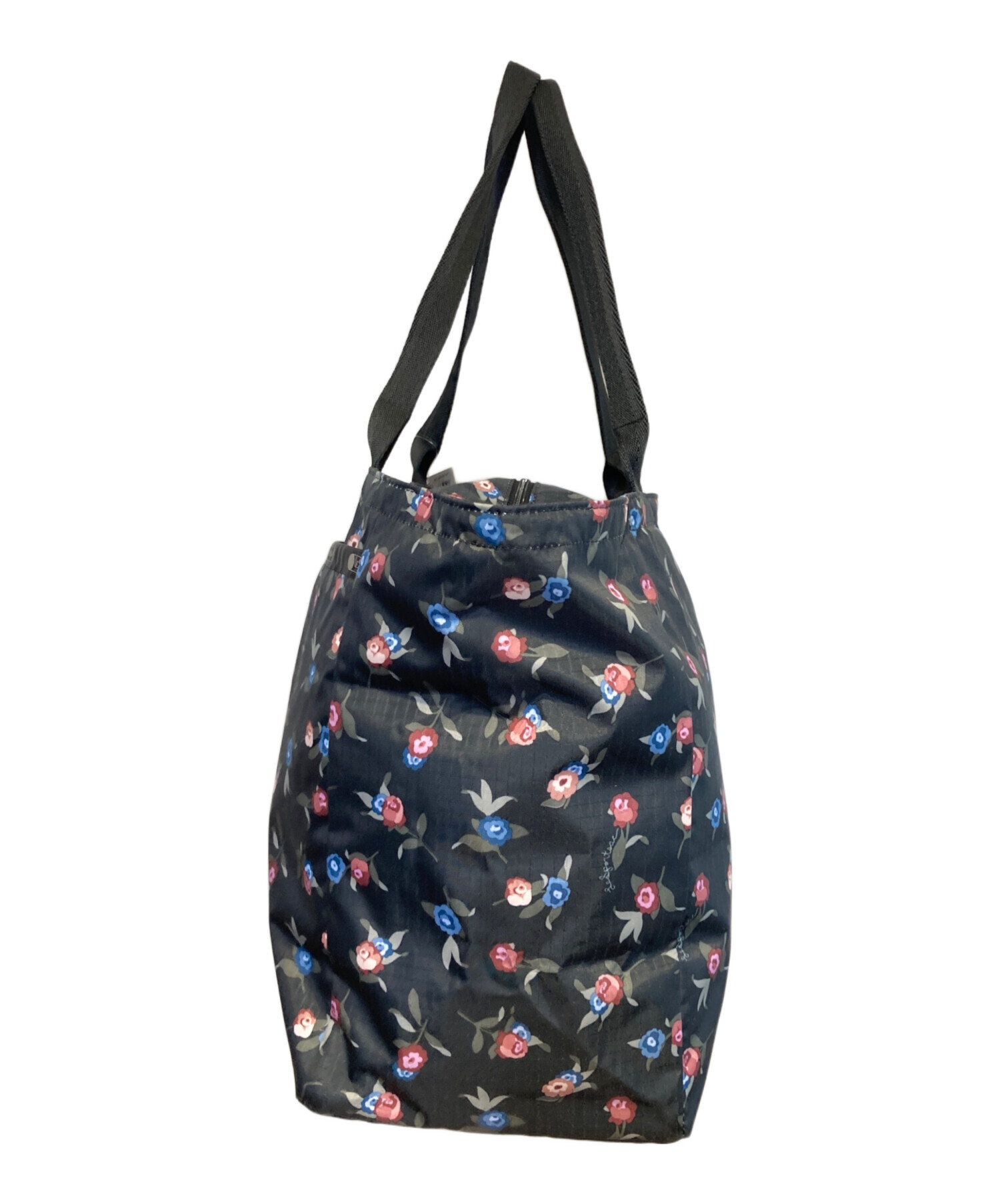 【未使用品】LeSportsac 花柄トートバッグ　キルティング　ブラック　黒 中古・古着通販】LeSportsac (レスポートサック) 花柄トートバッグ