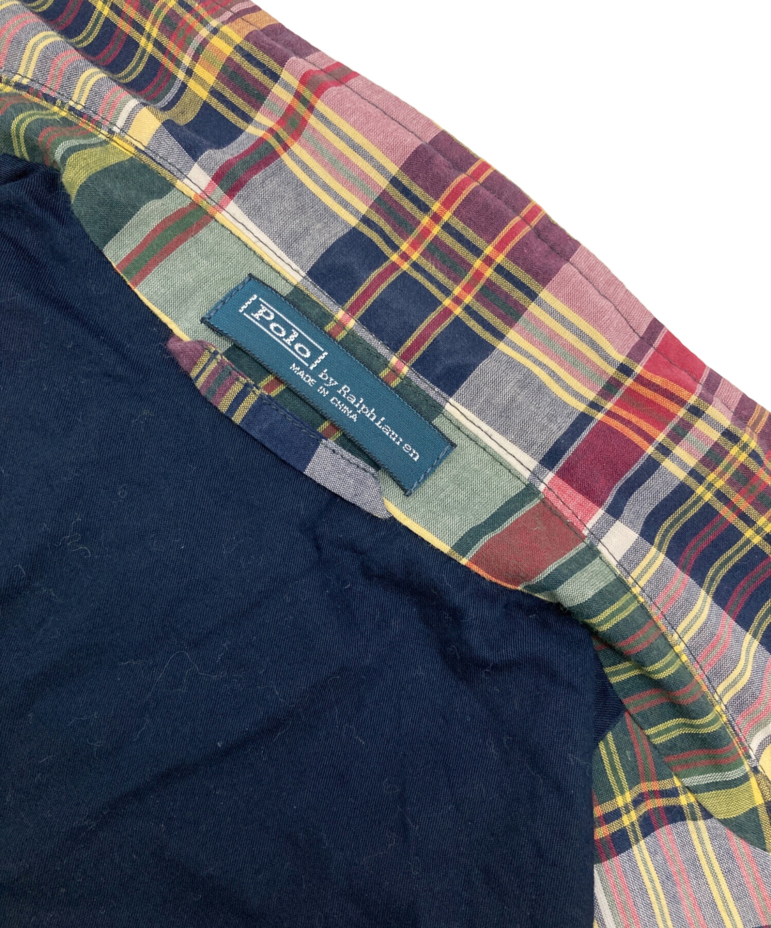 希少☆ラルフローレン テーラードジャケット マドラスチェック シェルボタン 春夏 中古・古着通販】POLO RALPH LAUREN (ポロ・ラルフローレン) マドラス
