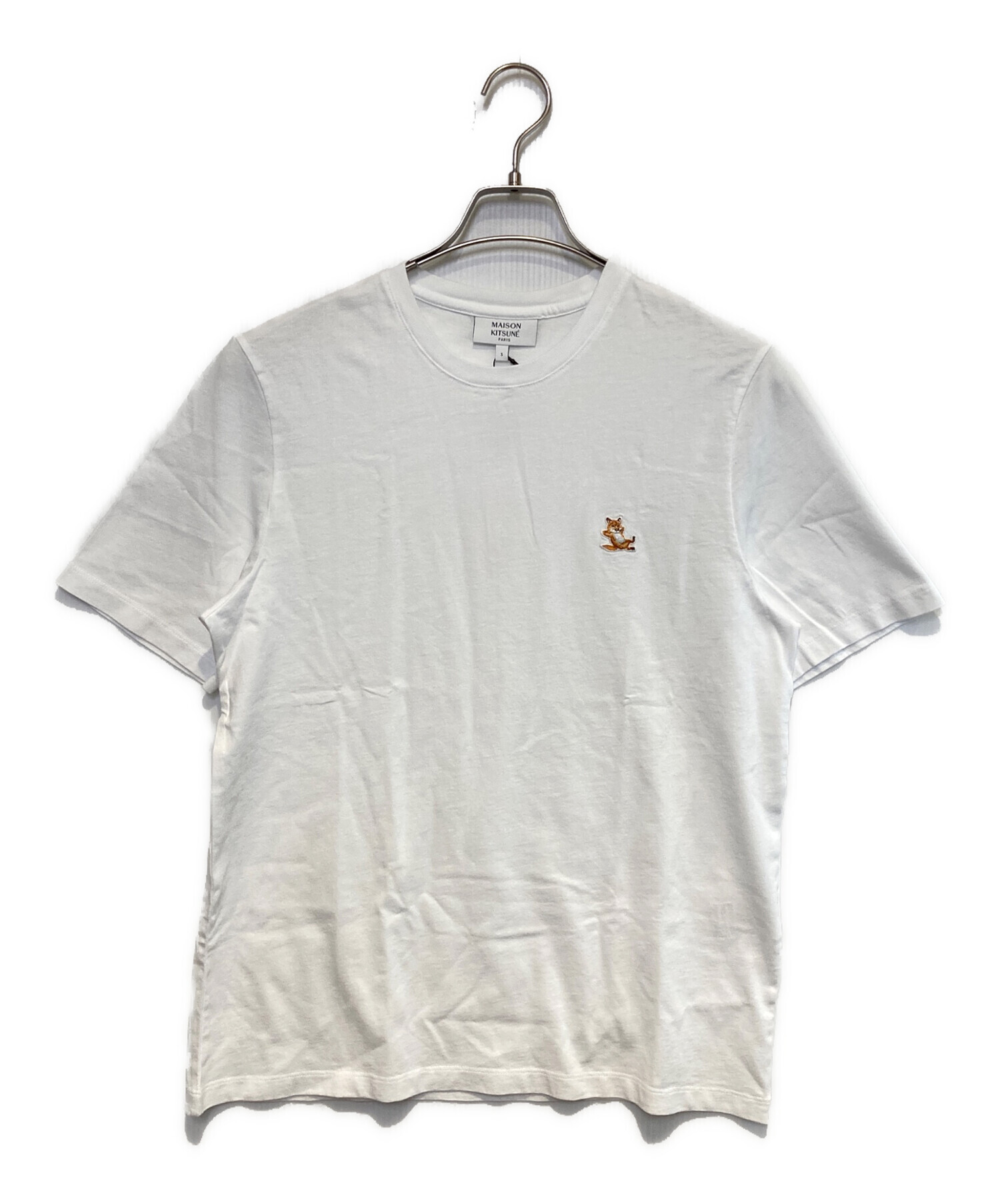 【新品未使用】MAISON KITSUNÉ Chillax刺繍Tシャツ ホワイト 中古・古着通販】maison kitsune (メゾンキツネ) CHILLAX FOX PATCH
