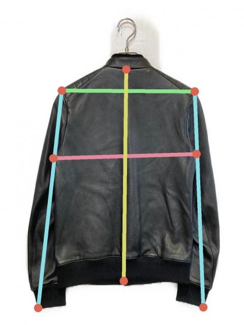 c*2様 MR. OLIVE ブラックレザーシングルライダースジャケット M 中古・古着通販】MR.OLIVE (ミスターオリーブ) ディアスキンシングル