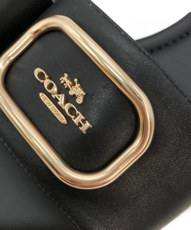 中古・古着通販】COACH (コーチ) Evyフラットサンダル ブラック サイズ