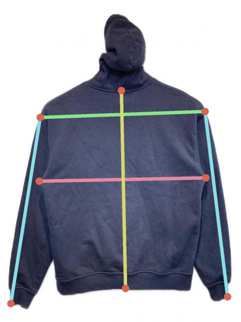 中古・古着通販】KITH (キス) Hebrew Script Hoodie ネイビー サイズ:S