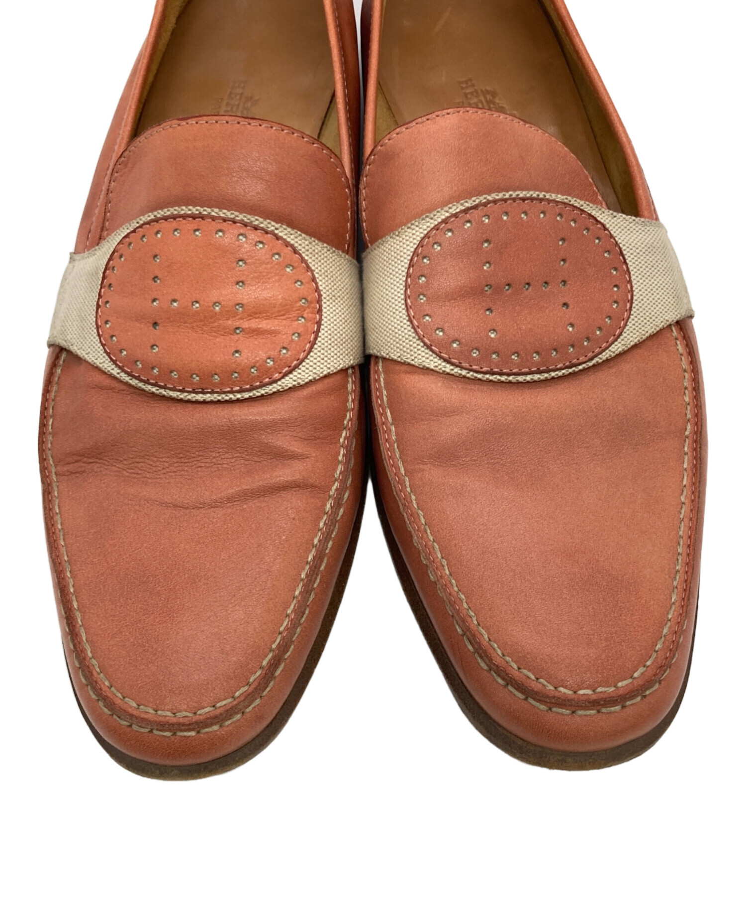 中古・古着通販】HERMES (エルメス) エブリンレザーローファー