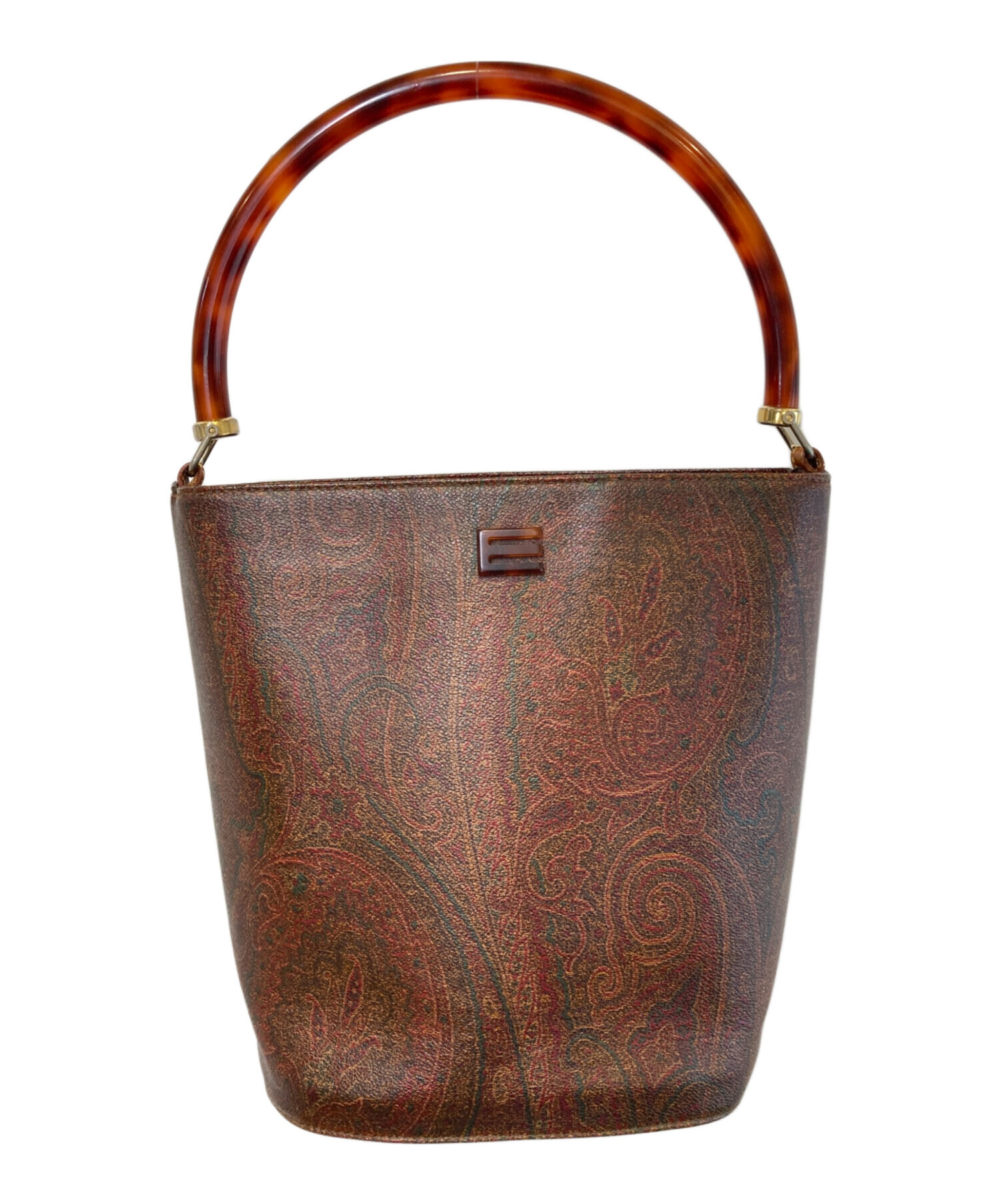 ETRO ペイズリー柄 バケットバッグ トートバッグ 中古・古着通販】ETRO (エトロ) ペイズリーバケットトートバッグ