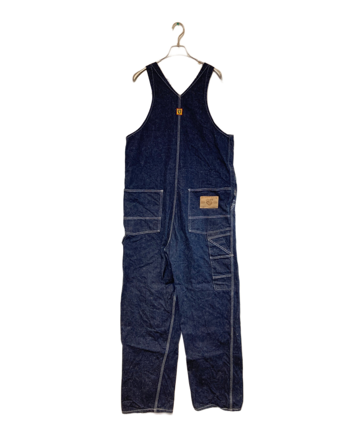 【techi】HUMAN MADE デニムオーバーオール 中古・古着通販】HUMAN MADE (ヒューマンメイド) デニムオーバーオール