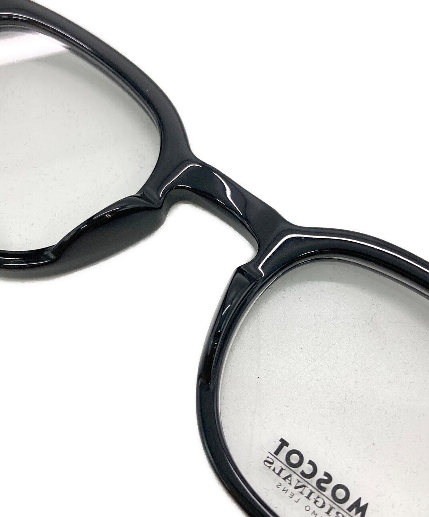 MOSCOT モスコット メガネ - 黒xクリア 【古着】【中古】 中古・古着通販】MOSCOT (モスコット) 伊達眼鏡 ブラック サイズ:46