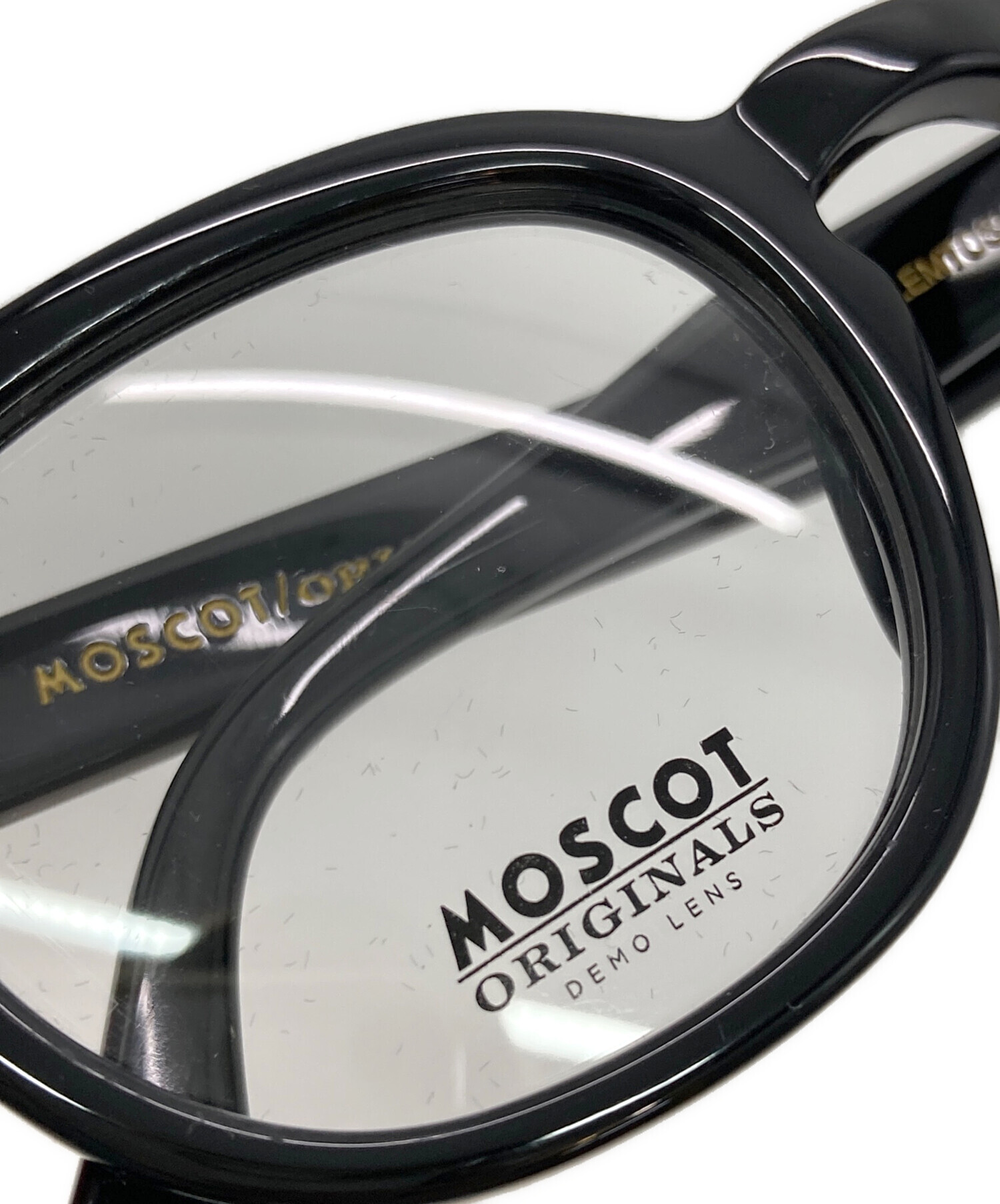MOSCOT モスコット メガネ - 黒xクリア 【古着】【中古】 中古・古着通販】MOSCOT (モスコット) 伊達眼鏡 ブラック サイズ:46