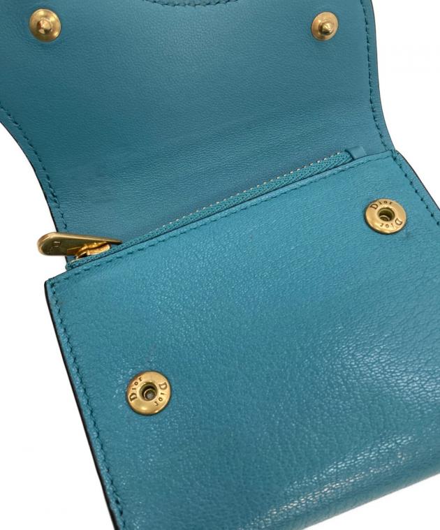Dior 30MONTAIGNEロータスウォレット オンライン限定カラー ブルー 中古・古着通販】Christian Dior (クリスチャン ディオール) サドル
