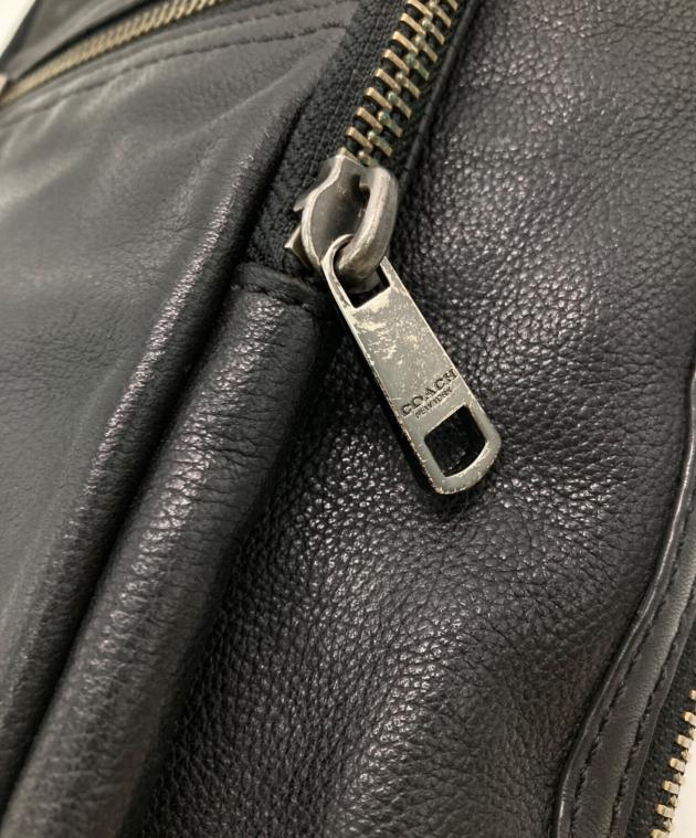 中古・古着通販】COACH (コーチ) レザーボディバッグ ブラック