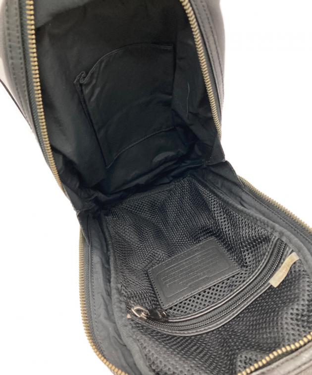 中古・古着通販】COACH (コーチ) レザーボディバッグ ブラック