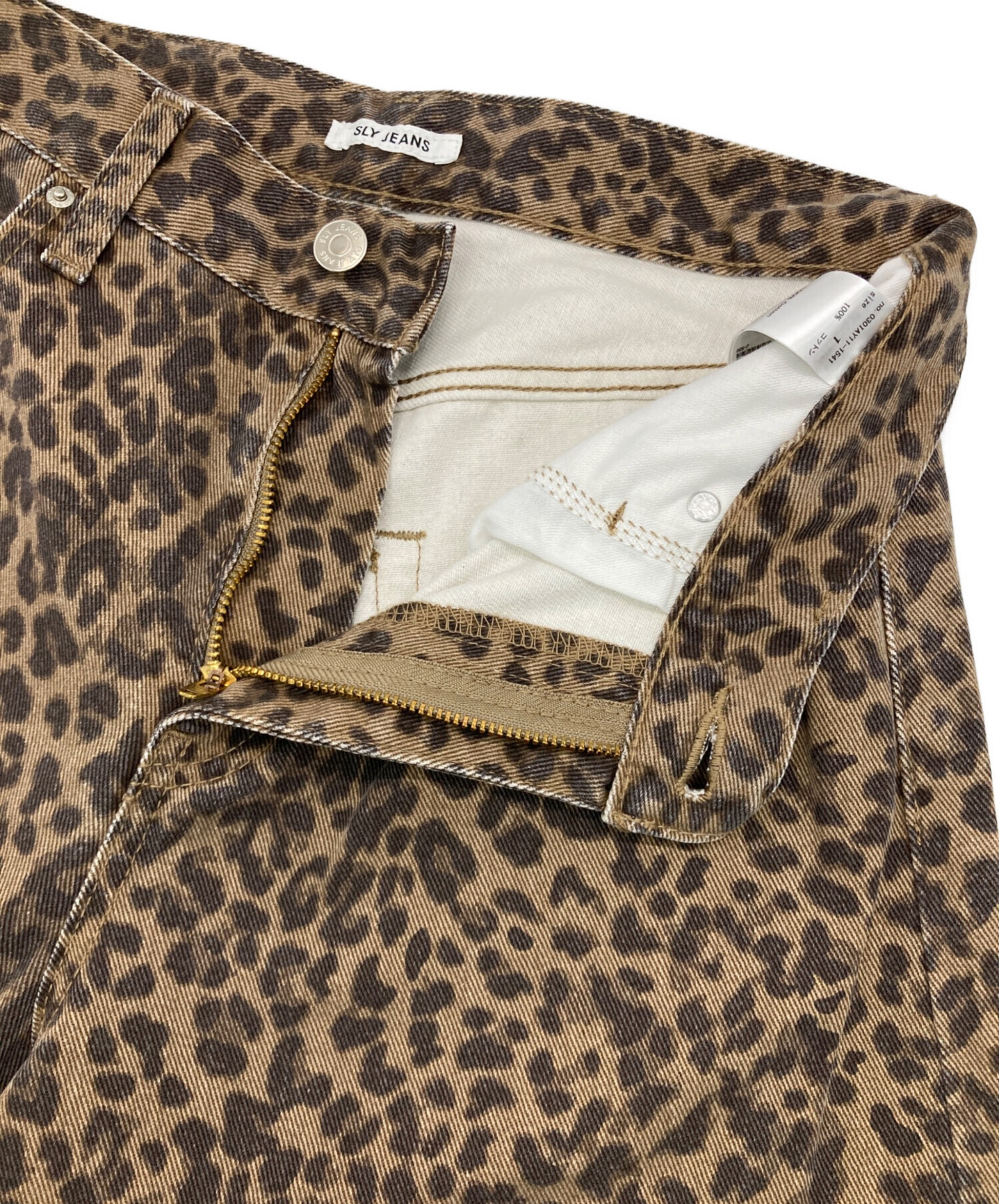 中古・古着通販】SLY (スライ) LEOPARD WIDE LEG PT-D ブラウン サイズ