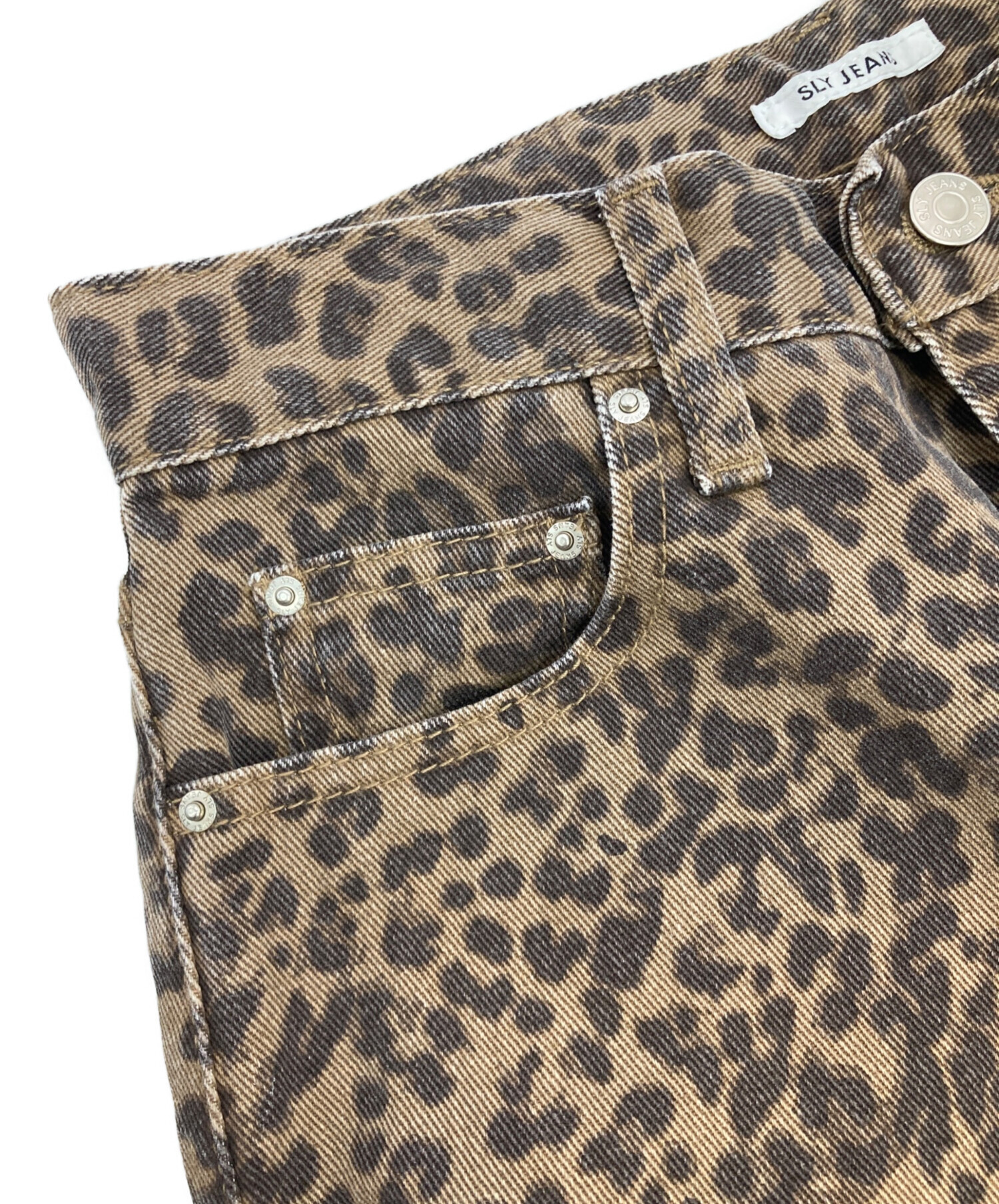 中古・古着通販】SLY (スライ) LEOPARD WIDE LEG PT-D ブラウン サイズ