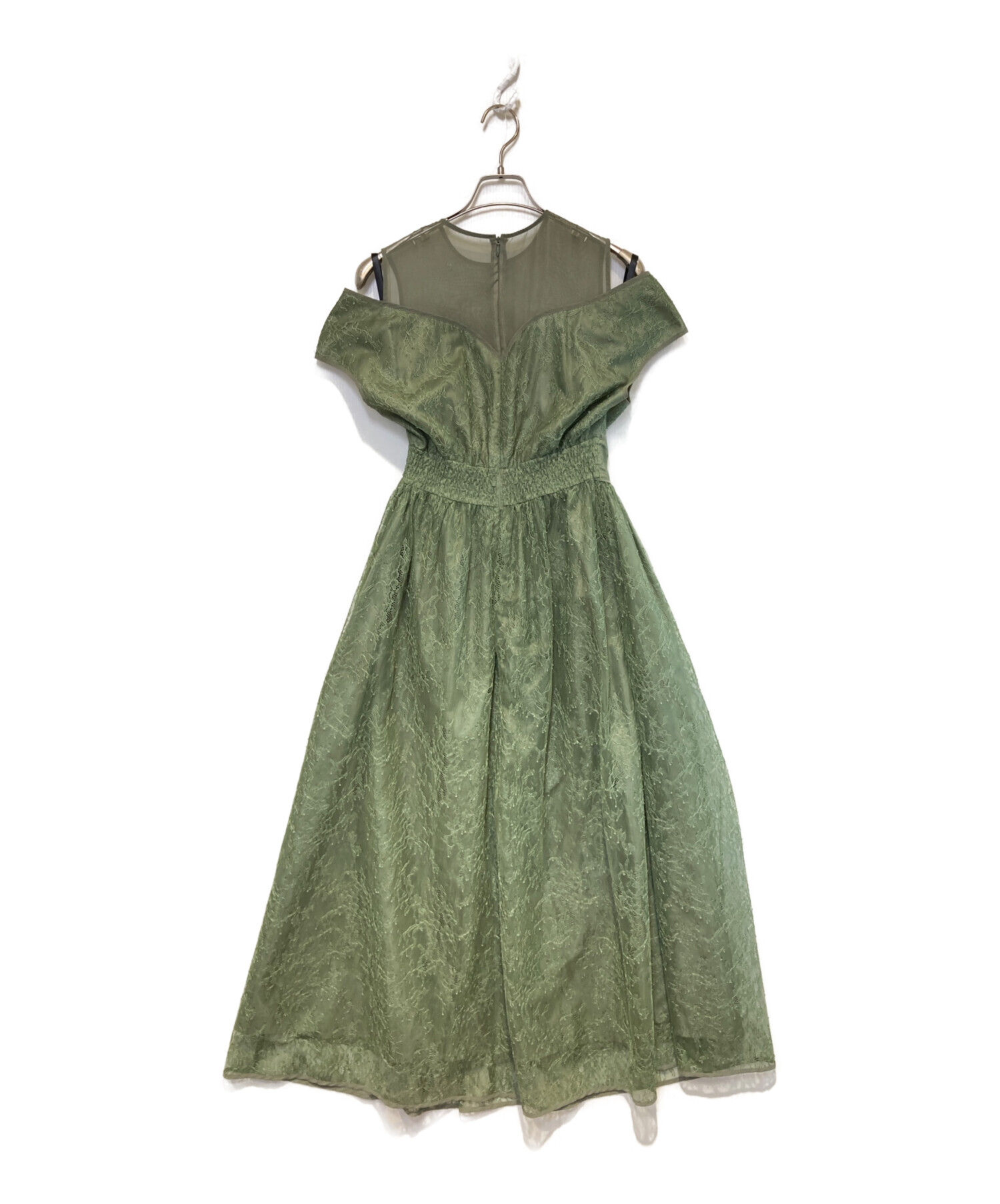 中古・古着通販】Ameri (アメリ) LACE KUNG FU DRESS グリーン サイズ 