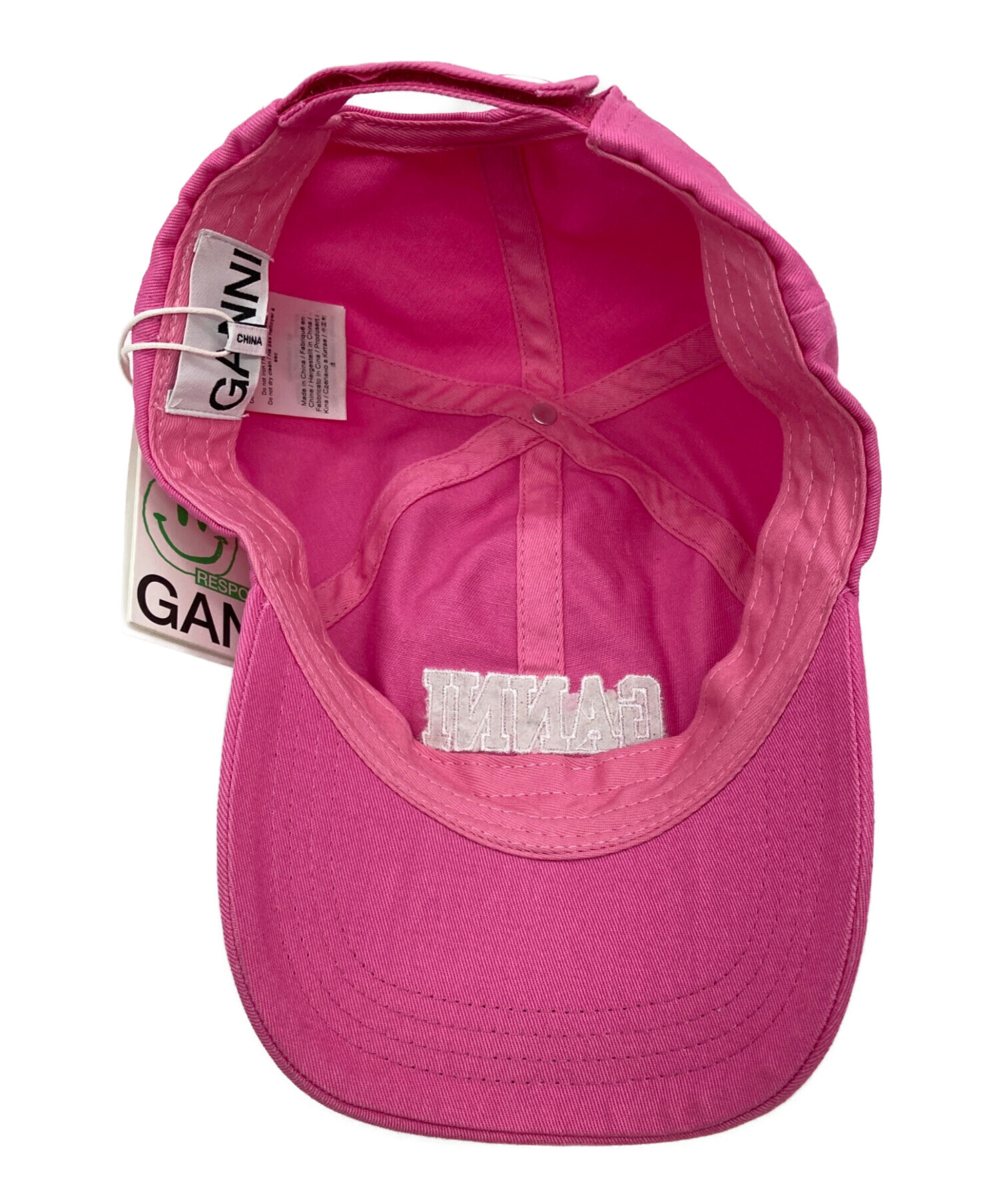 中古・古着通販】GANNI (ガニー) ロゴキャップ ピンク｜ブランド・古着