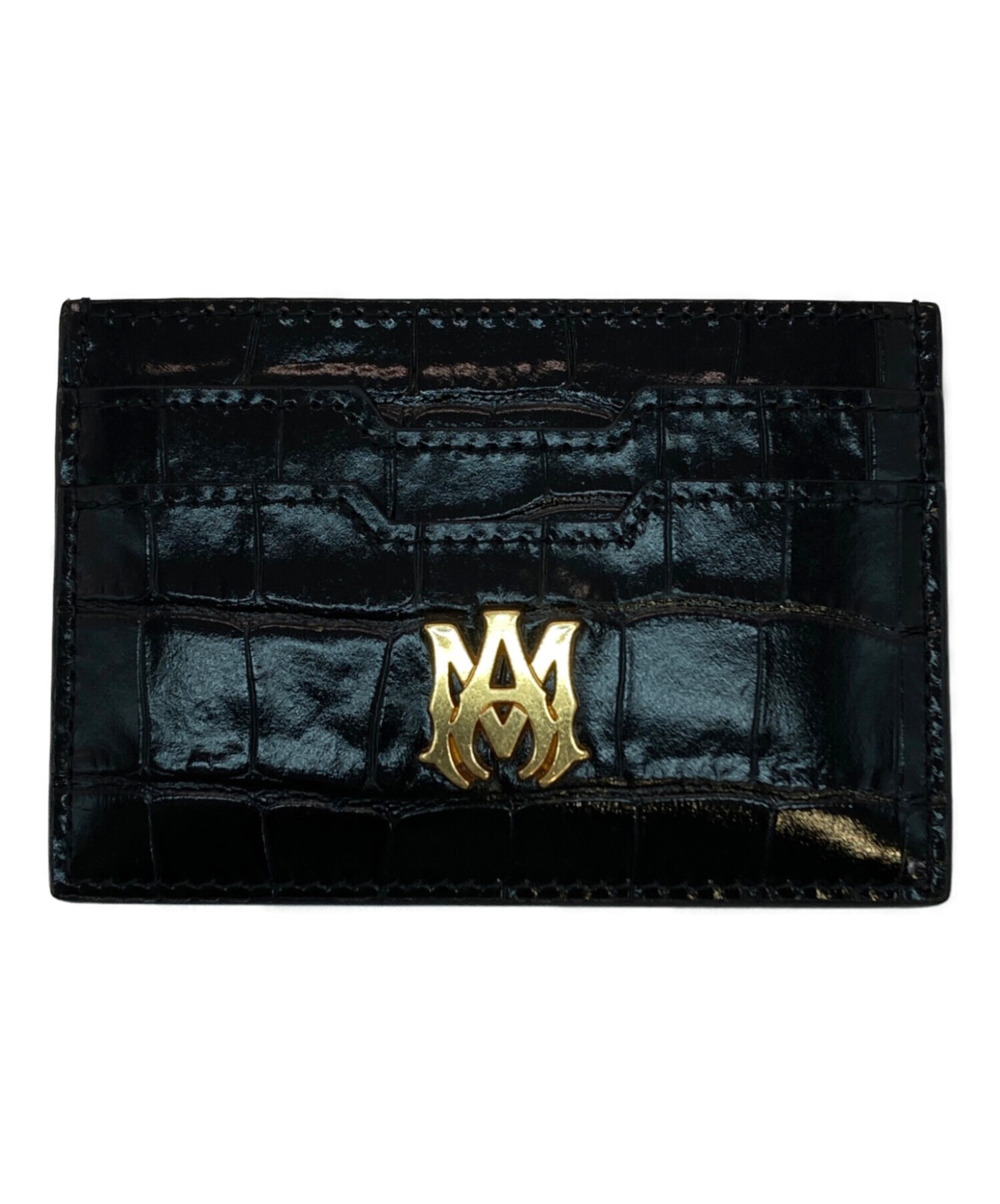 おざす【中古】AMIRI 「アミリ」 中古・古着通販】AMIRI (アミリ) CROC EMBOSSED CARD HOLDER ブラック