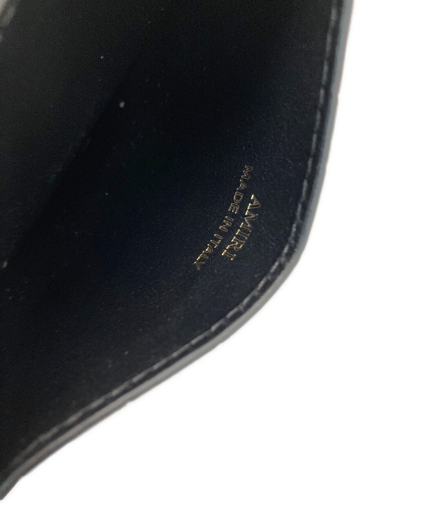 中古・古着通販】AMIRI (アミリ) CROC EMBOSSED CARD HOLDER ブラック