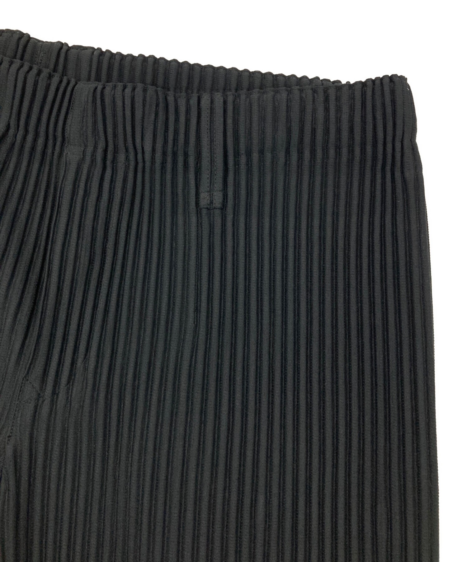 【最終値下】HOMME PLISSE ブラック プリーツパンツ　サイズ2 中古・古着通販】HOMME PLISSE ISSEY MIYAKE (オム プリッセ イッセイ