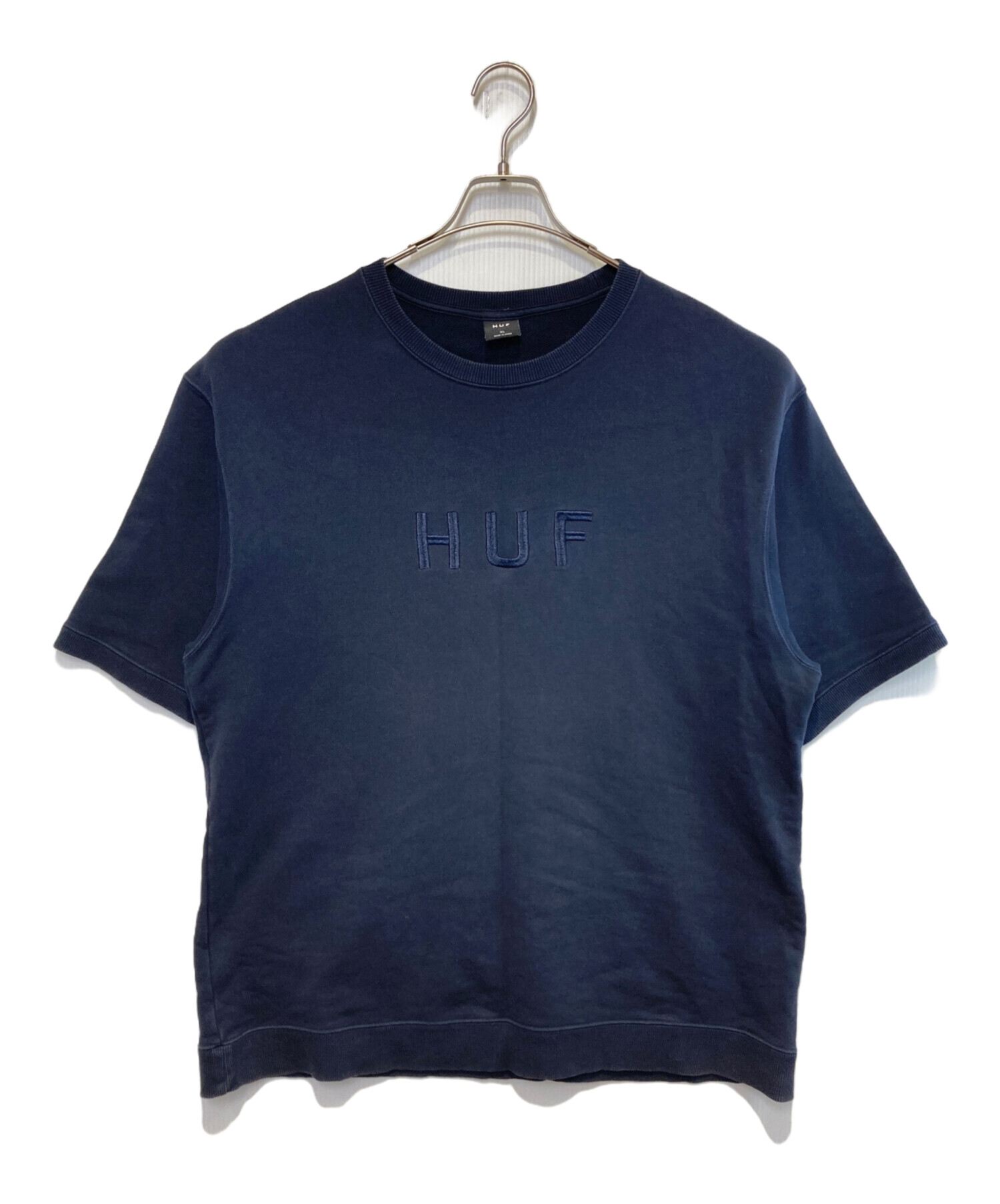 中古・古着通販】HUF (ハフ) OG LOGO FLEECE CREW ネイビー サイズ:XL 