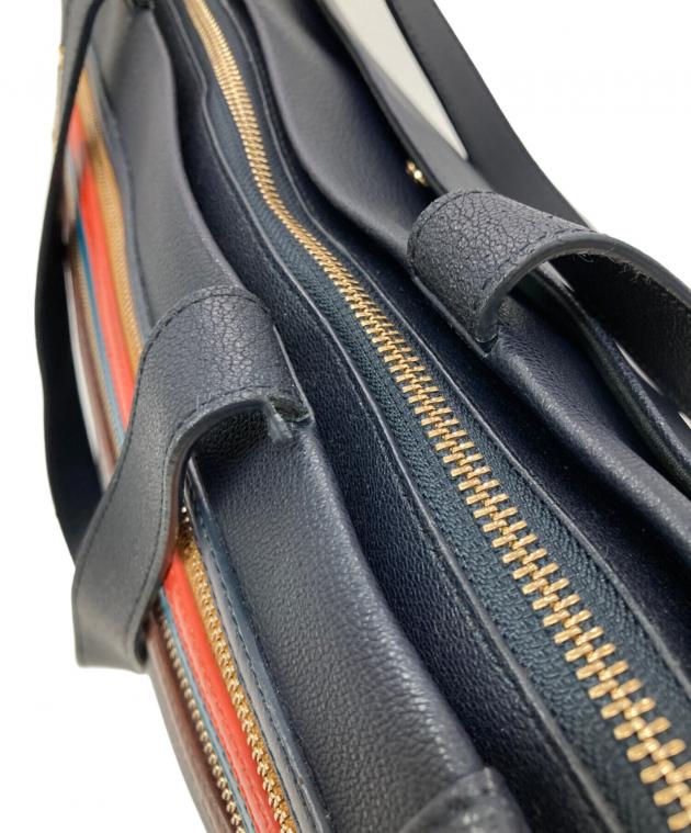 Paul Smith シグネチャージップストライプトートバッグ　ブラック 中古・古着通販】PAUL SMITH (ポールスミス) シグネチャージップ