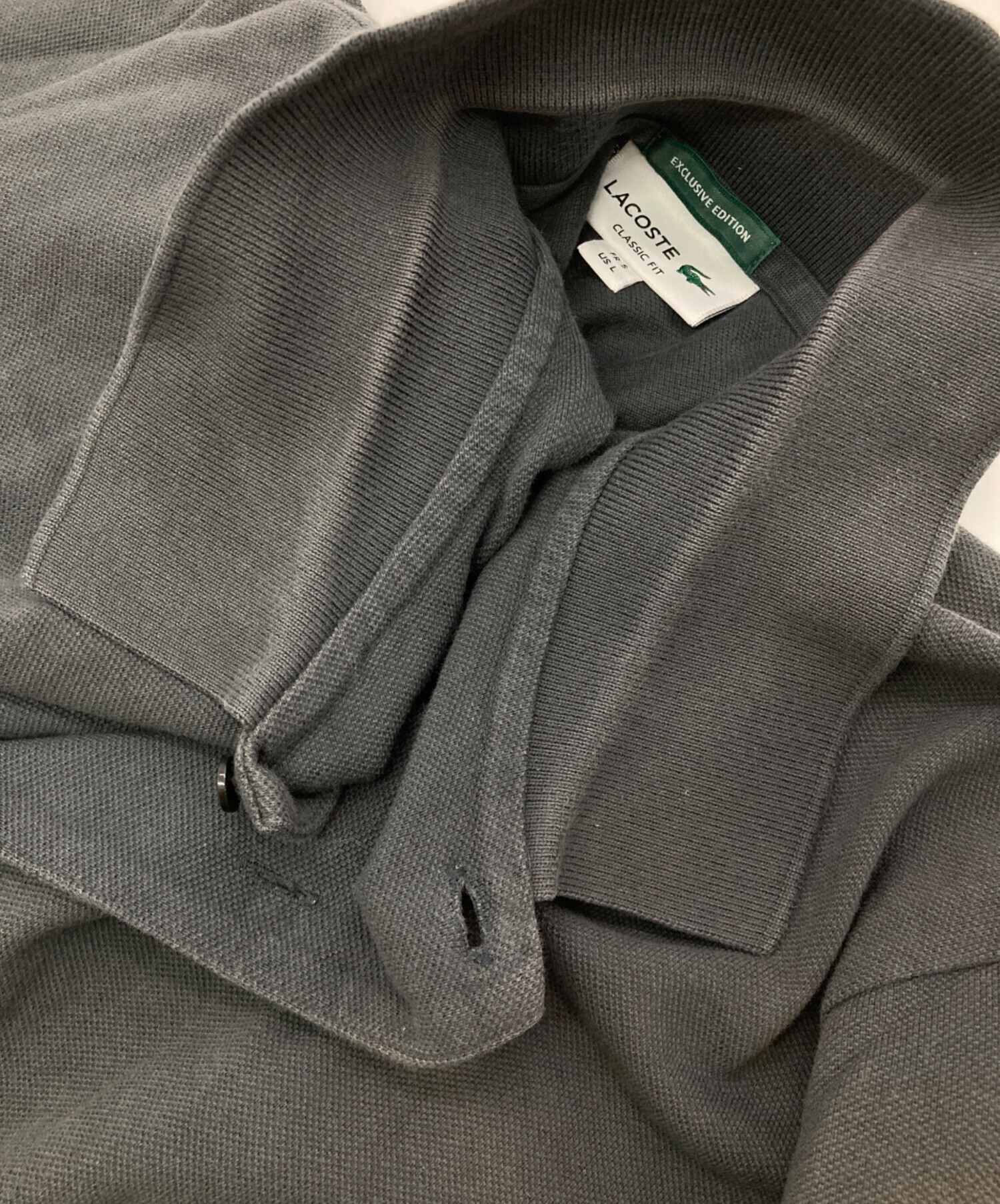 中古・古着通販】LACOSTE (ラコステ) フルオープンL/Sポロシャツ