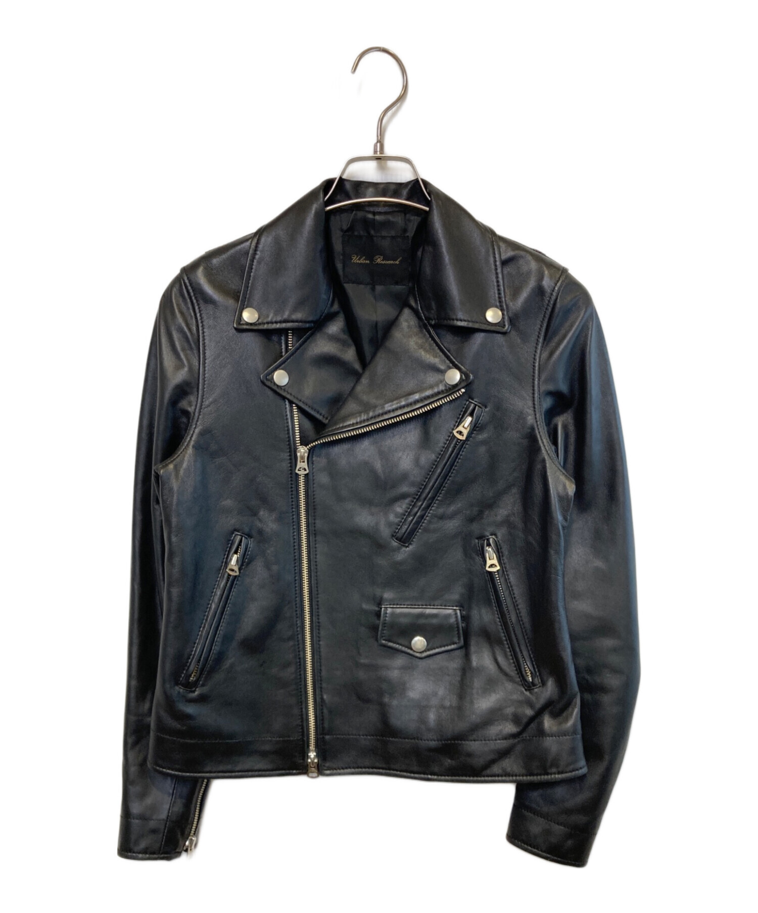ITEMS URBAN RESEARCH ブラックレザーシングルライダース 40 中古・古着通販】URBAN RESEARCH (アーバンリサーチ) シープスキン