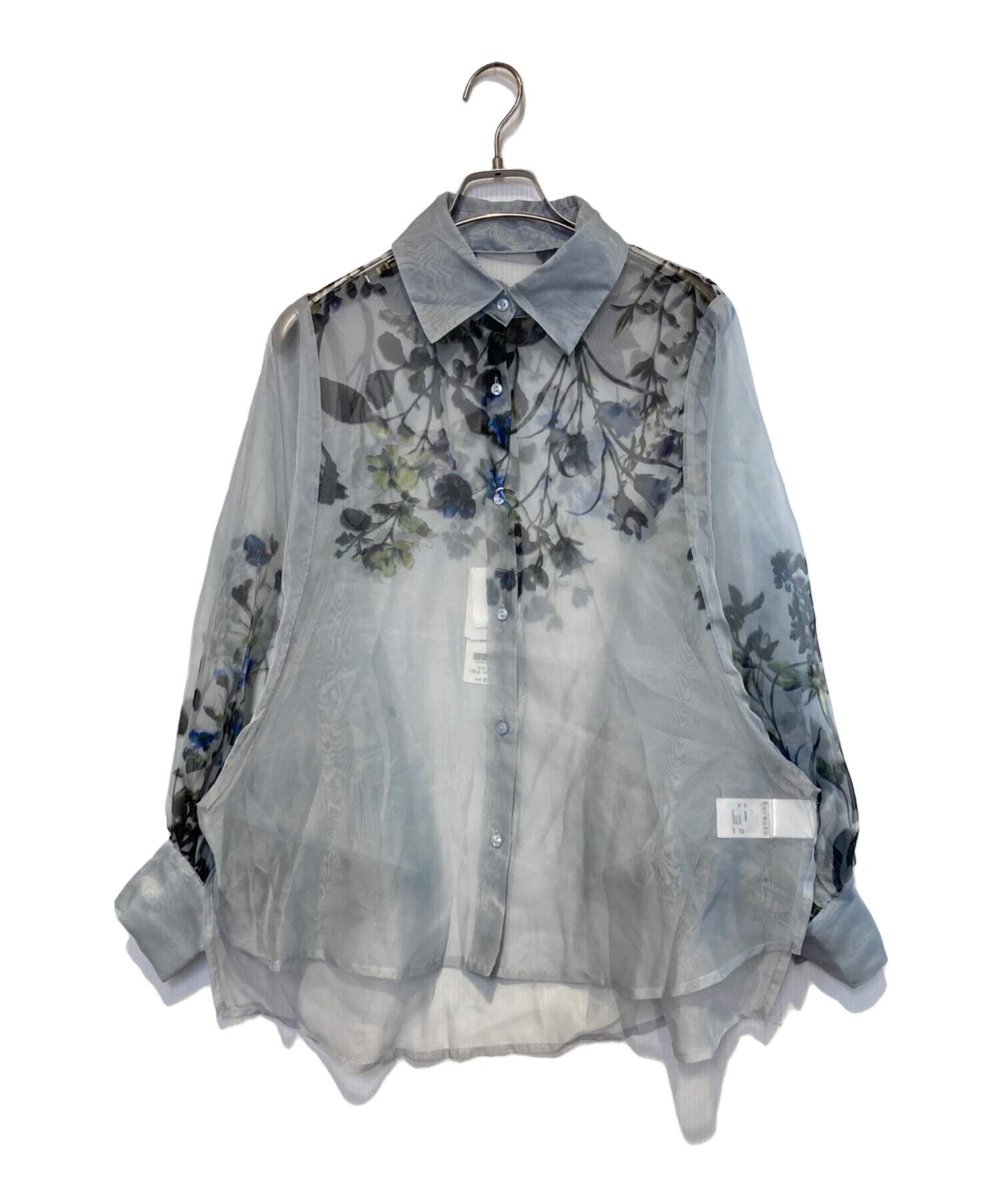 中古・古着通販】HARE (ハレ) アートフラワーガラシアーシャツ ブルー