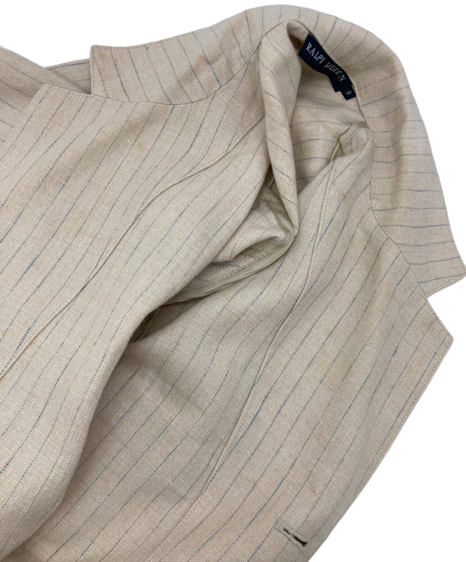 Ralph Lauren テーラードジャケット サイズ9 ベージュ 中古・古着通販】RALPH LAUREN (ラルフローレン) リネンテーラード
