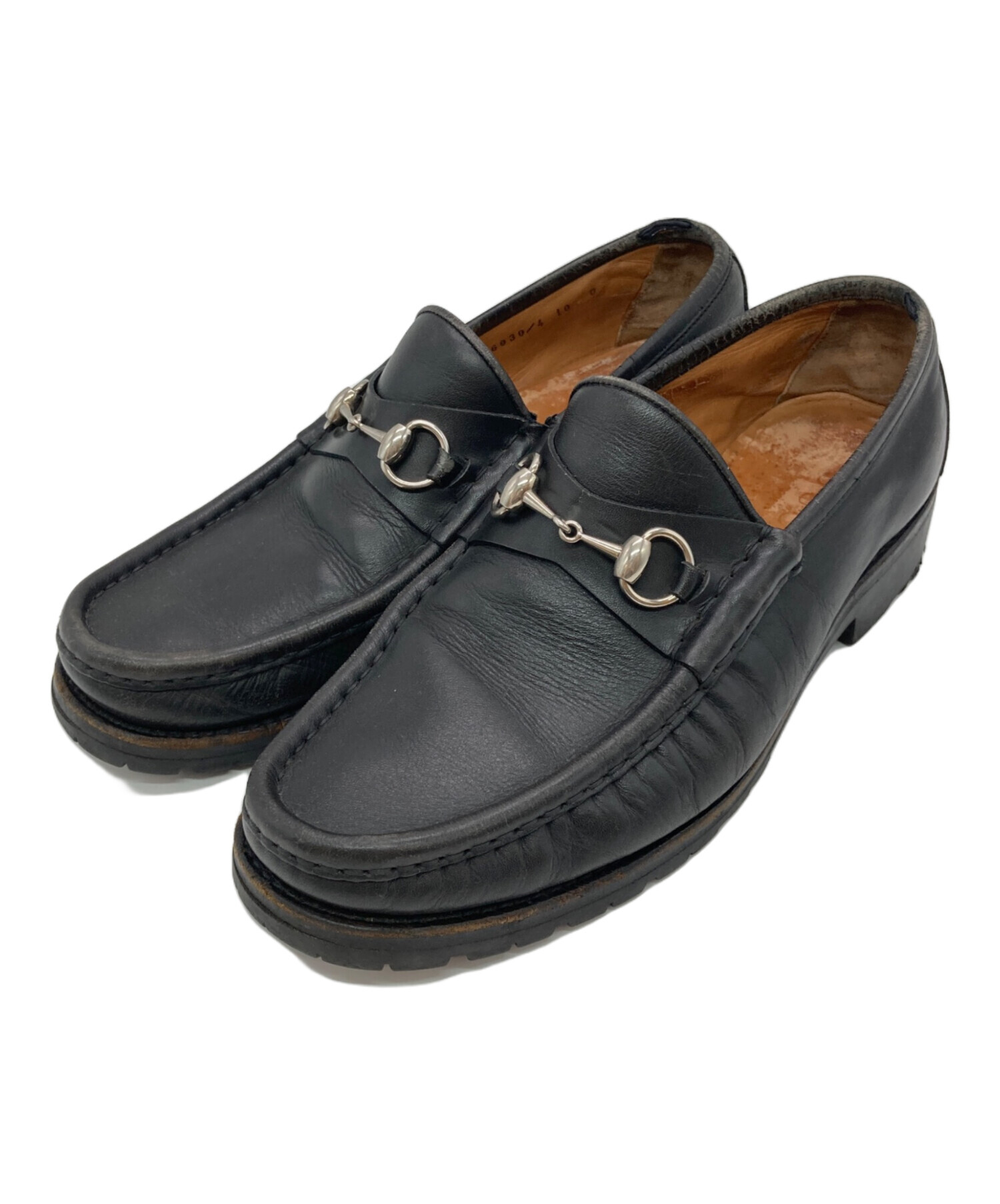 中古・古着通販】GUCCI (グッチ) ホースビットローファー ブラック