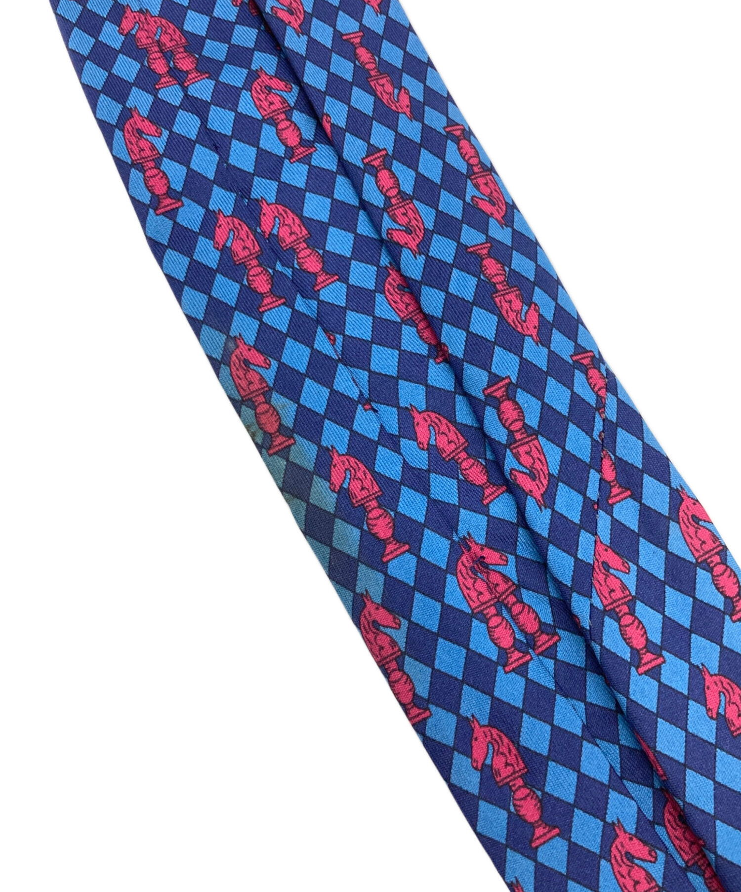 中古・古着通販】HERMES (エルメス) シルクネクタイ ブルー サイズ