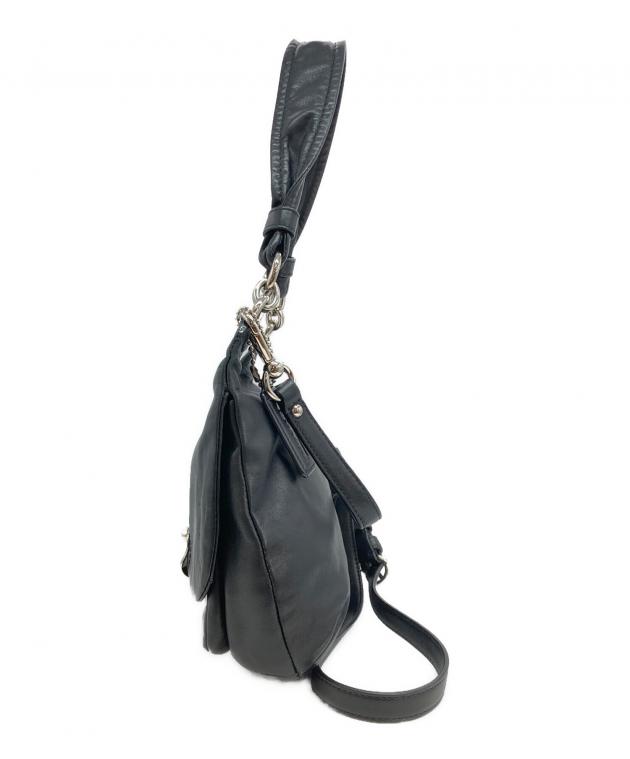 エ*サ様 古着 コーチ 2wayショルダーバッグ 中古・古着通販】COACH (コーチ) 2WAYレザーショルダーバッグ ブラック