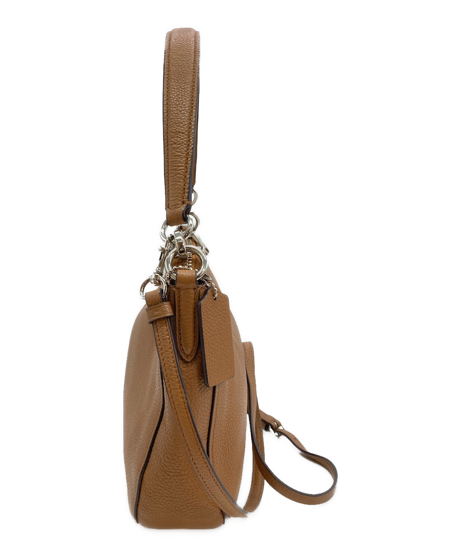 COACH レザー 2WAY ショルダーバッグ ブラウン 中古・古着通販】COACH (コーチ) 2WAYショルダーバッグ ブラウン