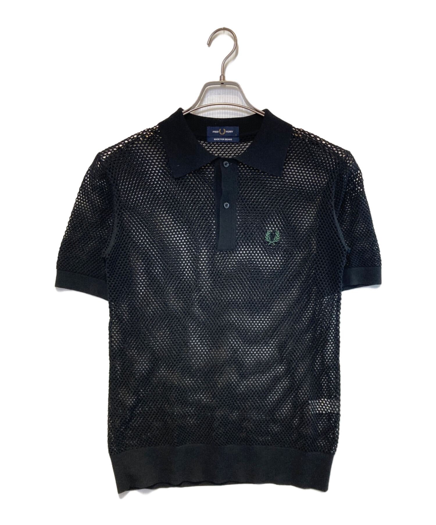 【新品未使用】FRED PERRYブラックポロシャツ Sサイズ 中古・古着通販】FRED PERRY (フレッドペリー) S/S MESH POLO SHIRT