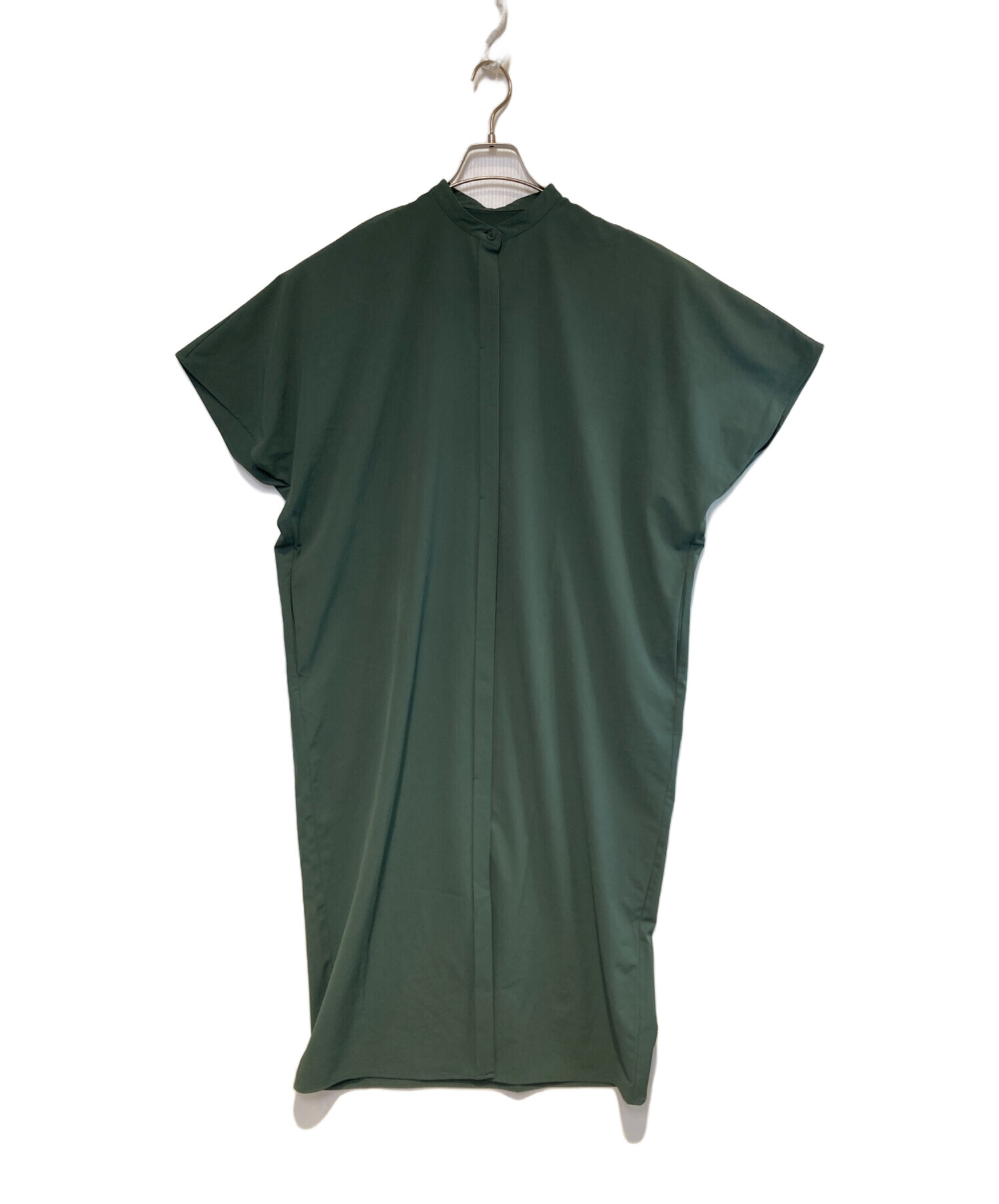 【くま様】RIM.ARK Half sleeve cocoon OP グリーン 中古・古着通販】RIM.ARK (リムアーク) Half sleeve cocoon OP