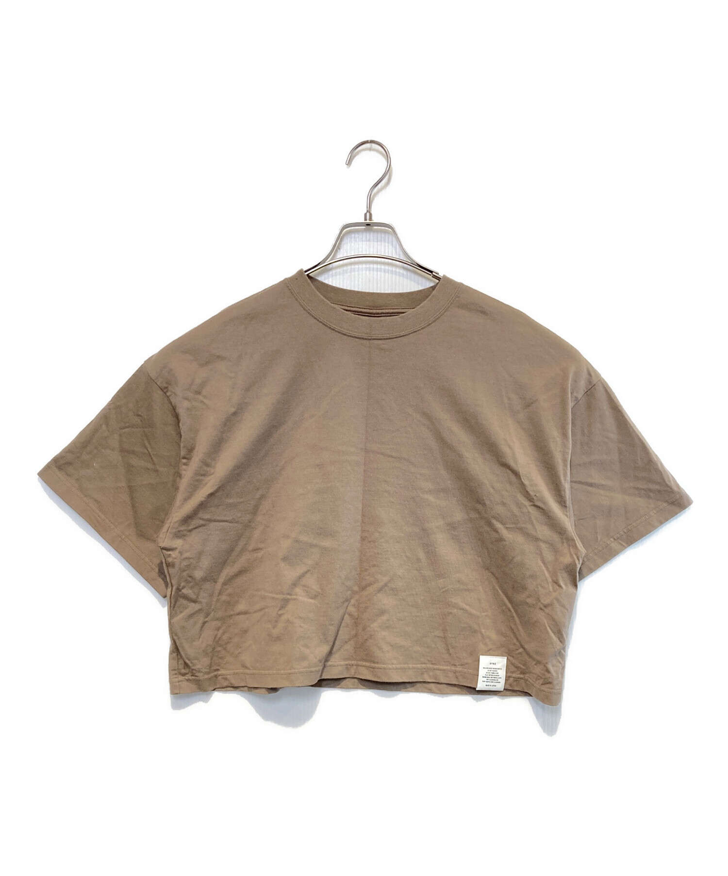 中古・古着通販】HYKE (ハイク) CROPPED SHORT-SLV TEE ブラウン