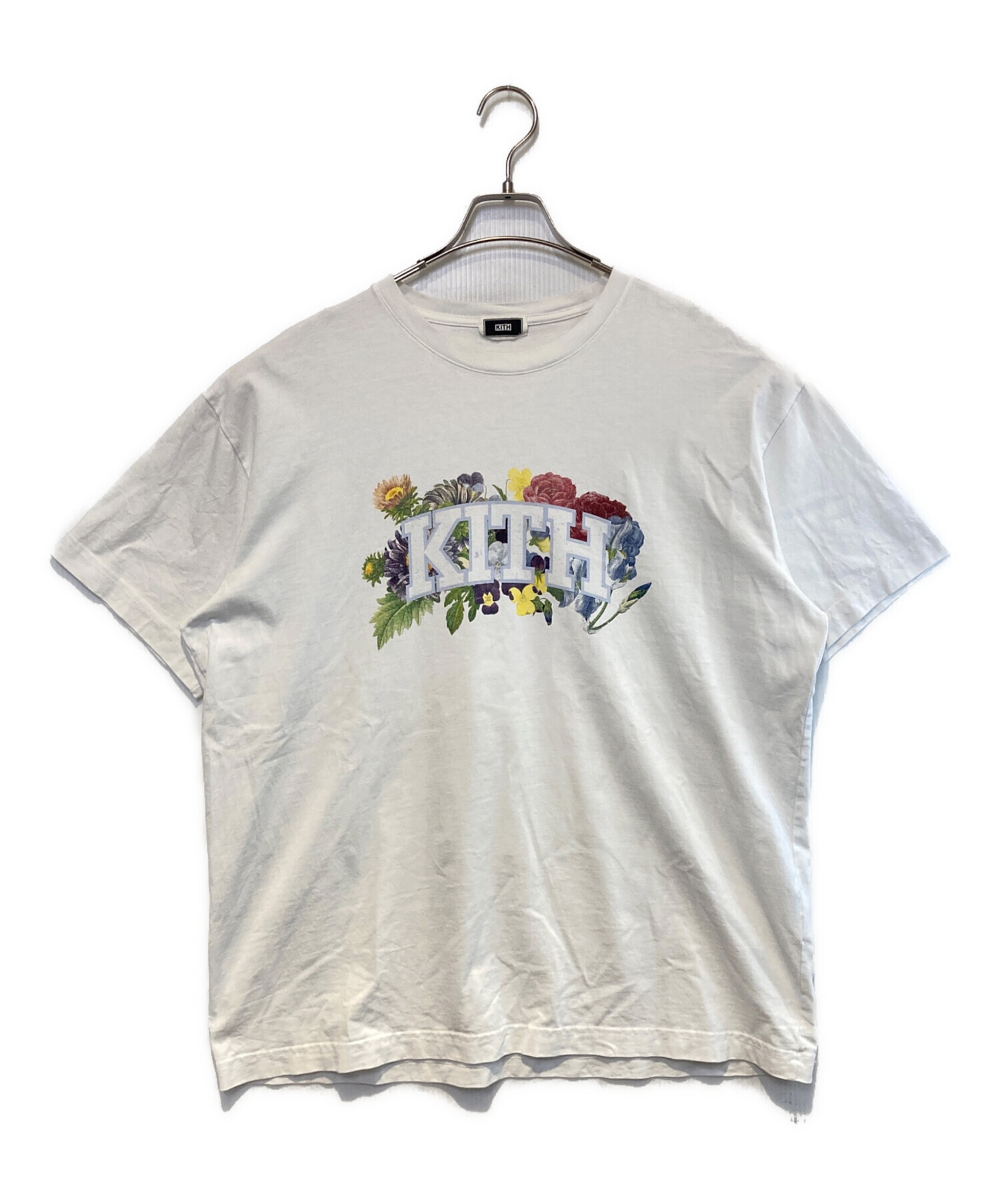 KITH キス ロゴ シャツ 長袖シャツ ホワイト コットン 中古・古着通販】KITH (キス) ロゴプリントTシャツ ホワイト サイズ