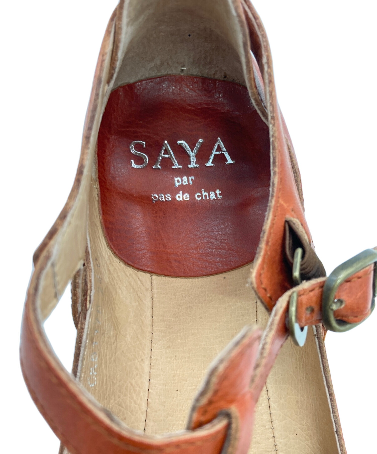 中古・古着通販】SAYA par pas de chat (サヤ) レザーTストラップ